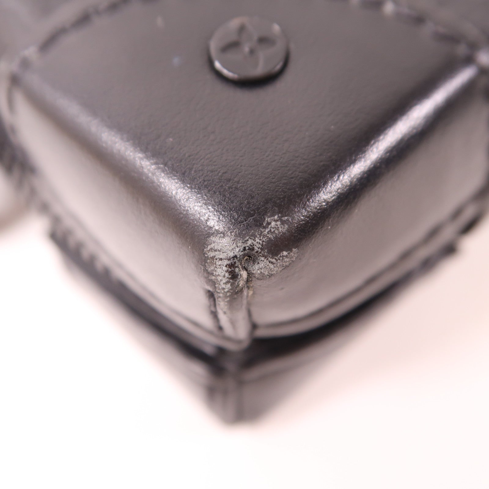 LOUIS VUITTON LV Soft Trunk Shoulder Bag M80224 Monogram Taurillon Black