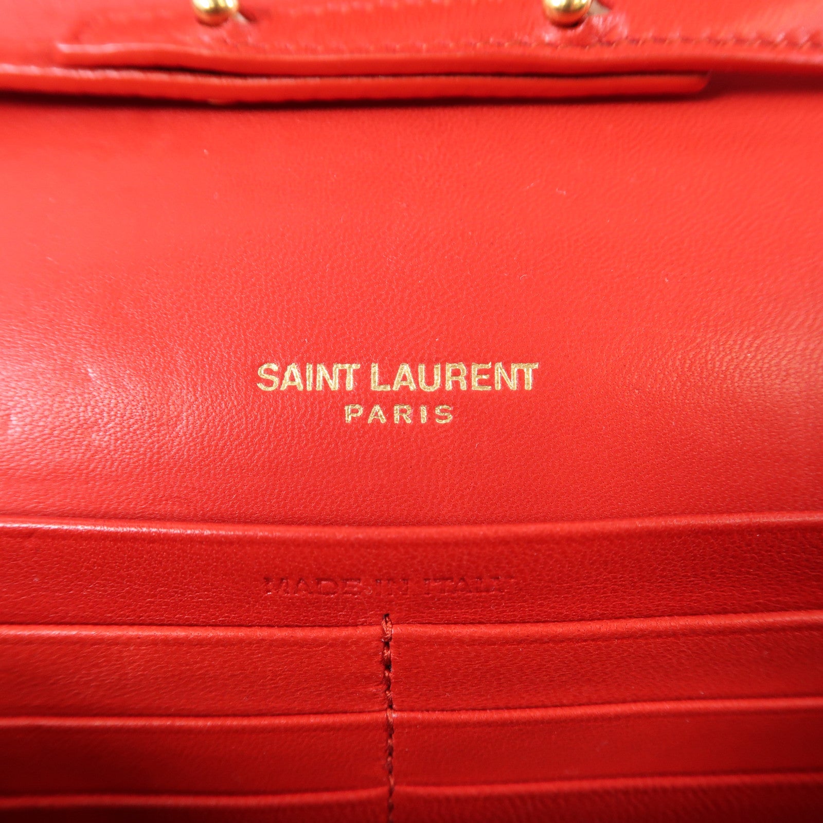SAINT LAURENT 羊皮皮革Chain Shoulder Bag金扣鏈帶肩背袋