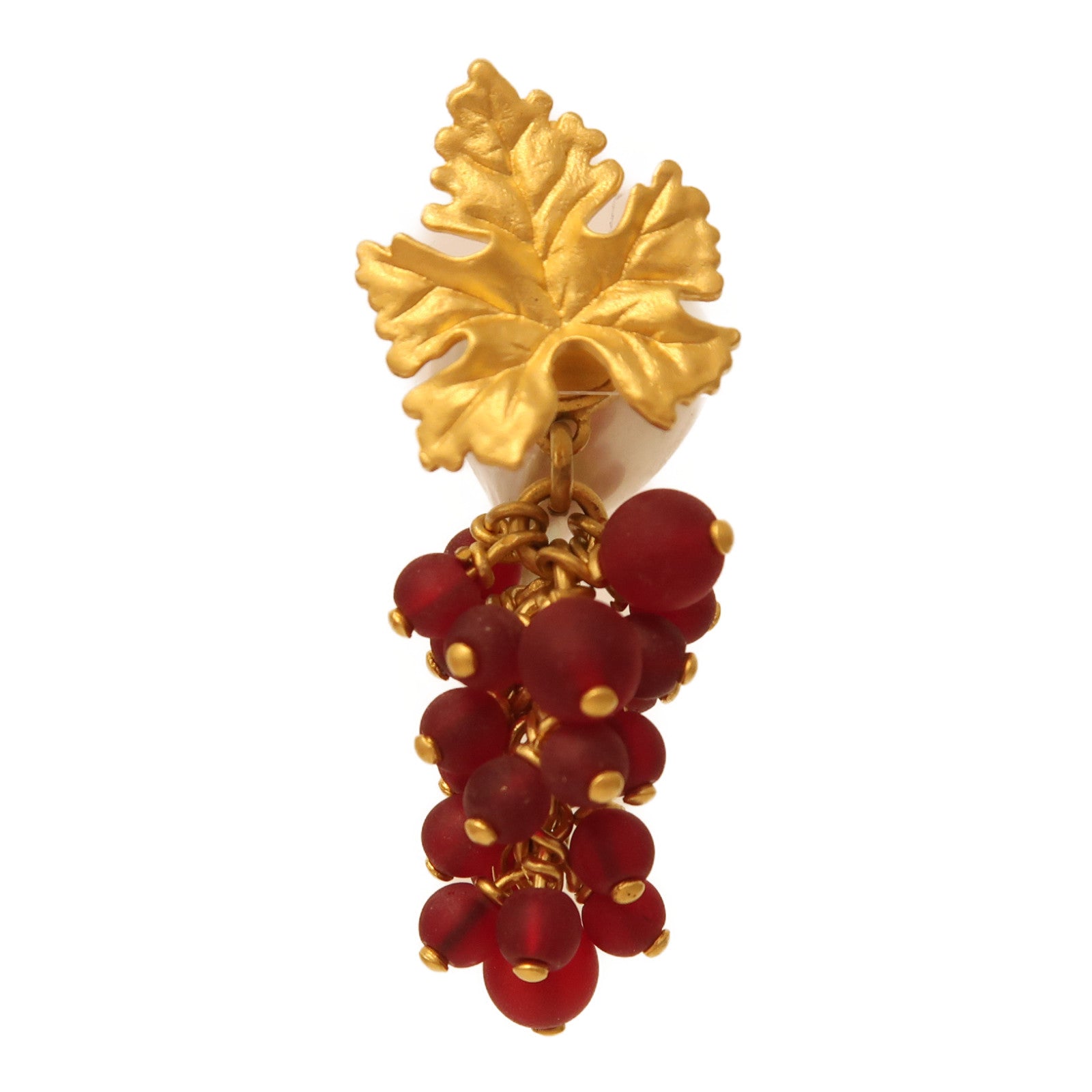 Dior 鍍金/PVC Earrings耳環紅色/白色/金色
