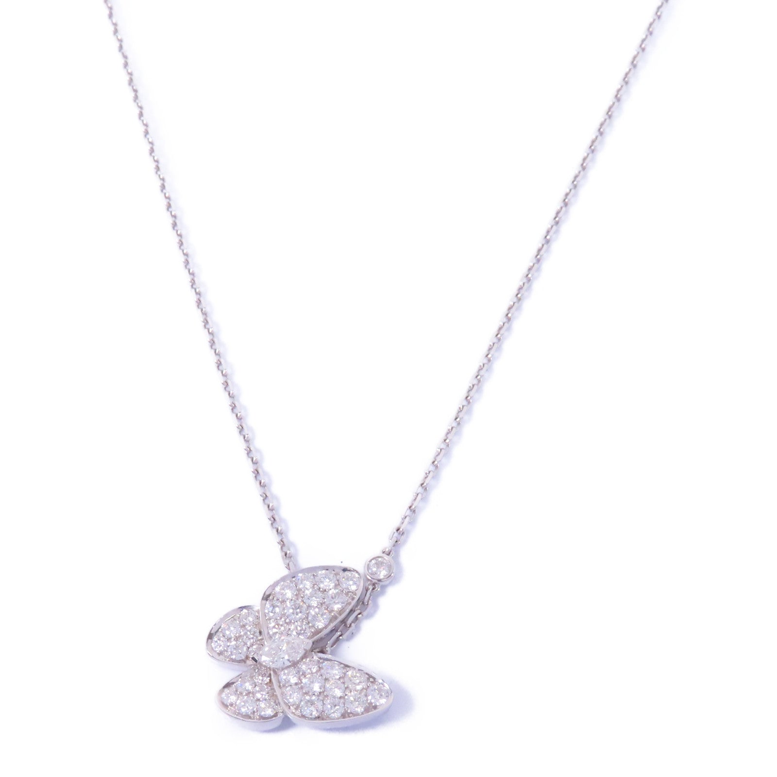 Van Cleef & Arpels 【激減優惠】18K白金Two Butterfly Necklace項鍊