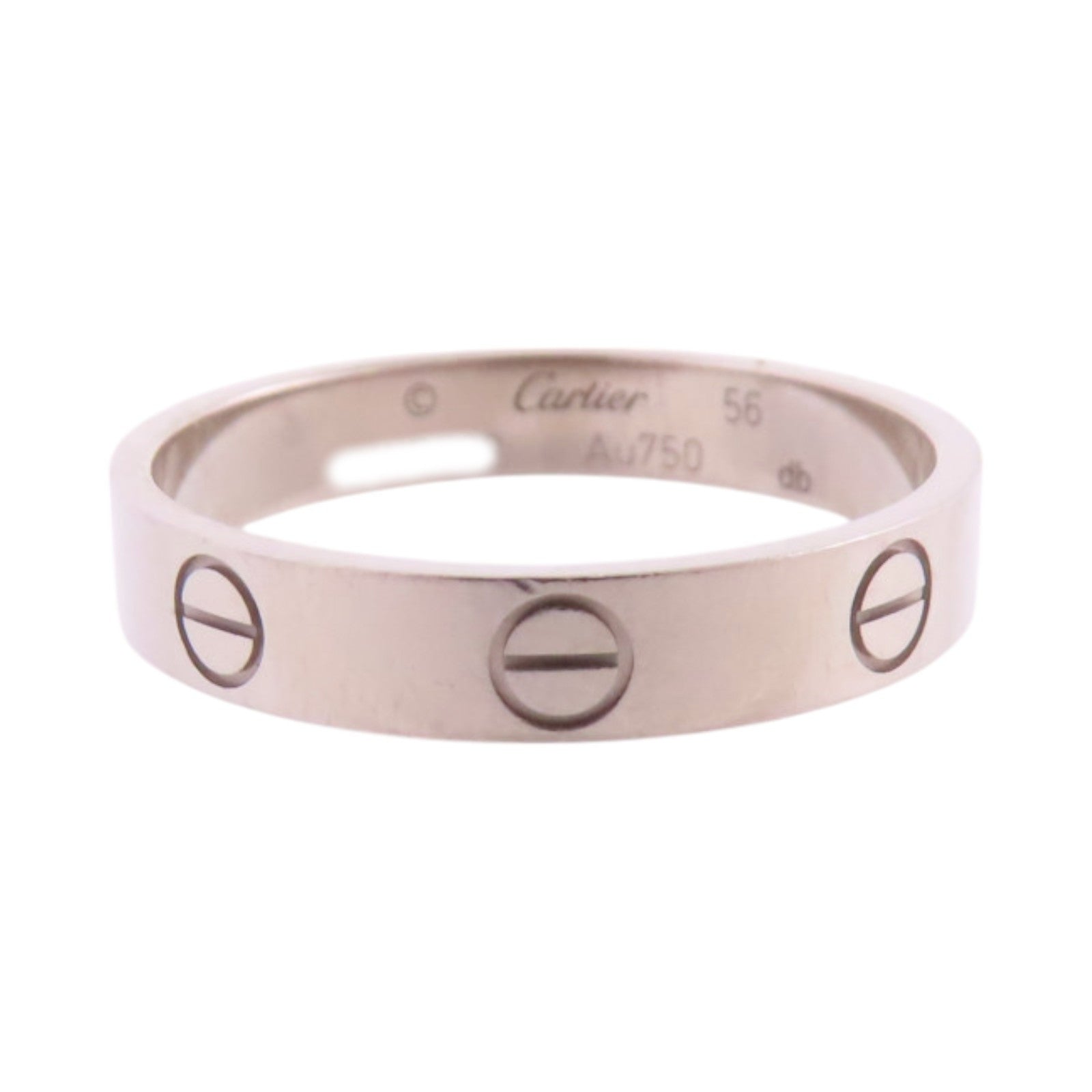 CARTIER Mini Love Ring #56/US#7.5 B4085100 18K White Gold
