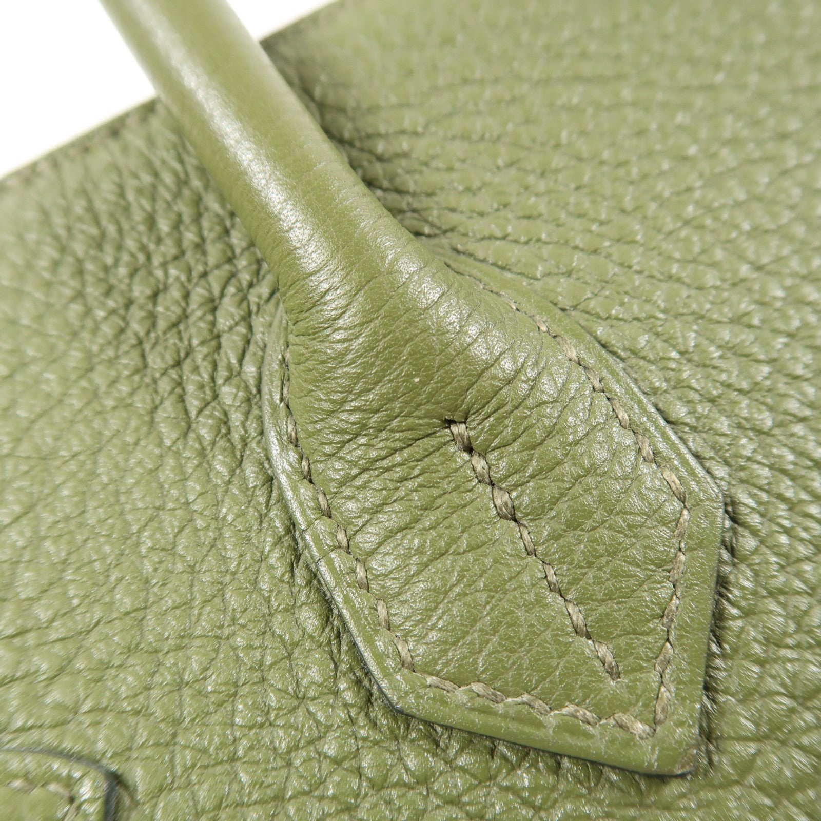 HERMES Togo皮革Birkin 30銀扣手挽袋Canopee