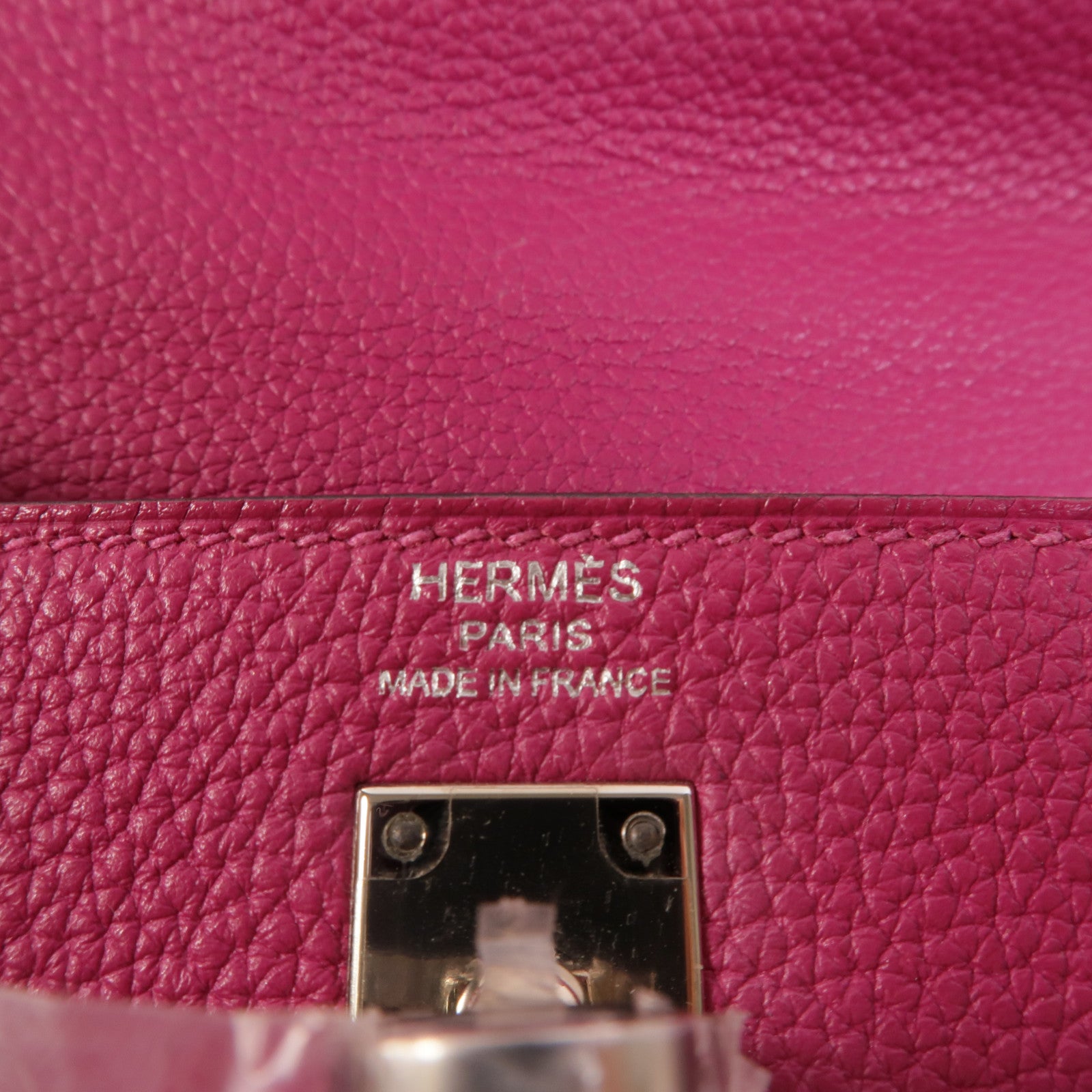 HERMES Togo皮革Kelly 25手挽肩背兩用袋Rose Pourpre
