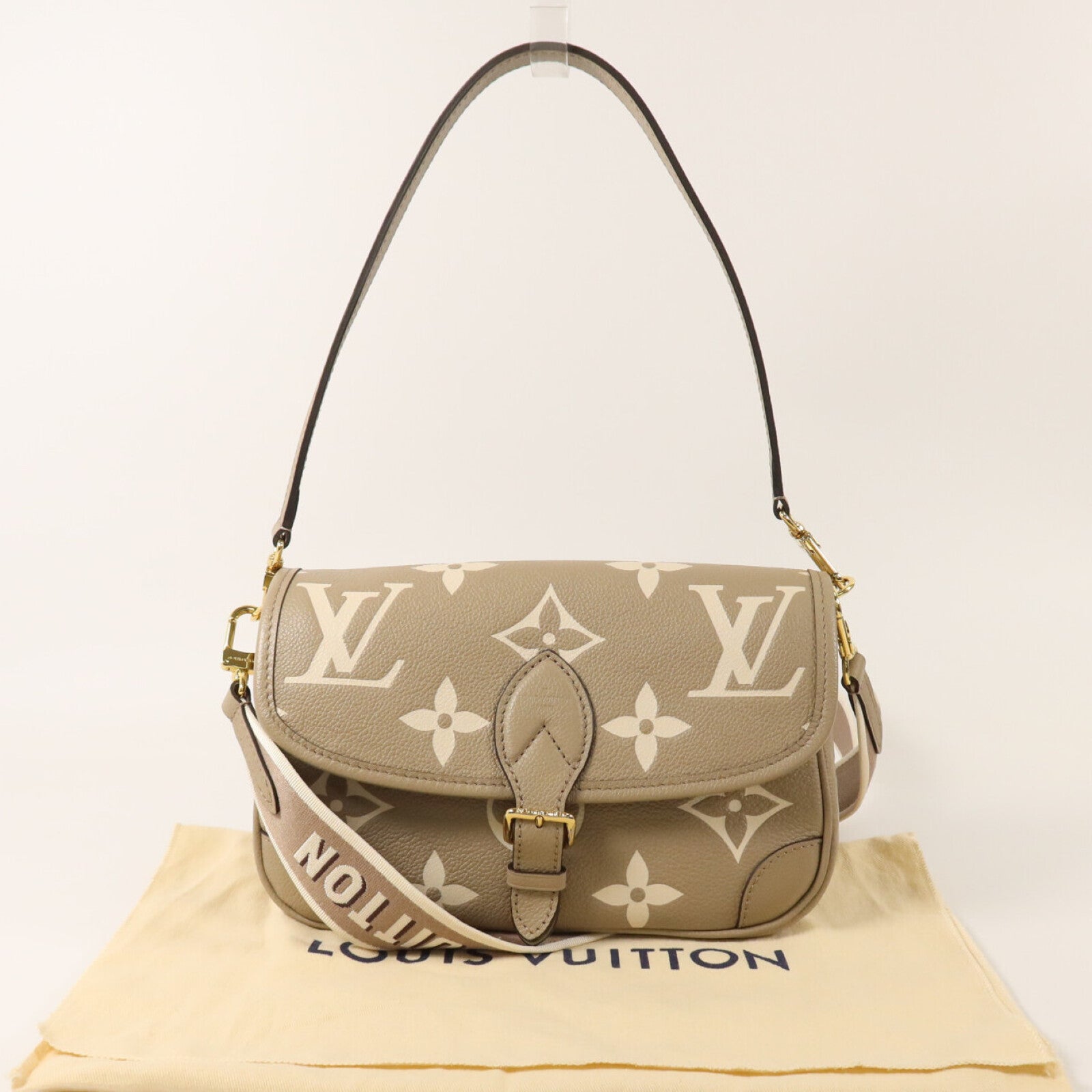 LOUIS VUITTON Monogram Empreinte Diane PM金扣手挽肩背兩用袋
