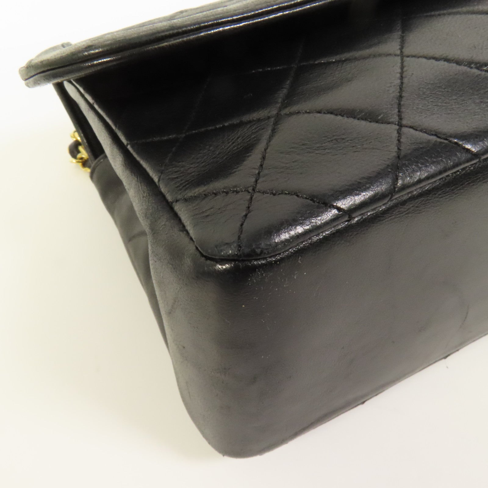 CHANEL 羊皮皮革Vintage Chain Shoulder金扣肩背袋