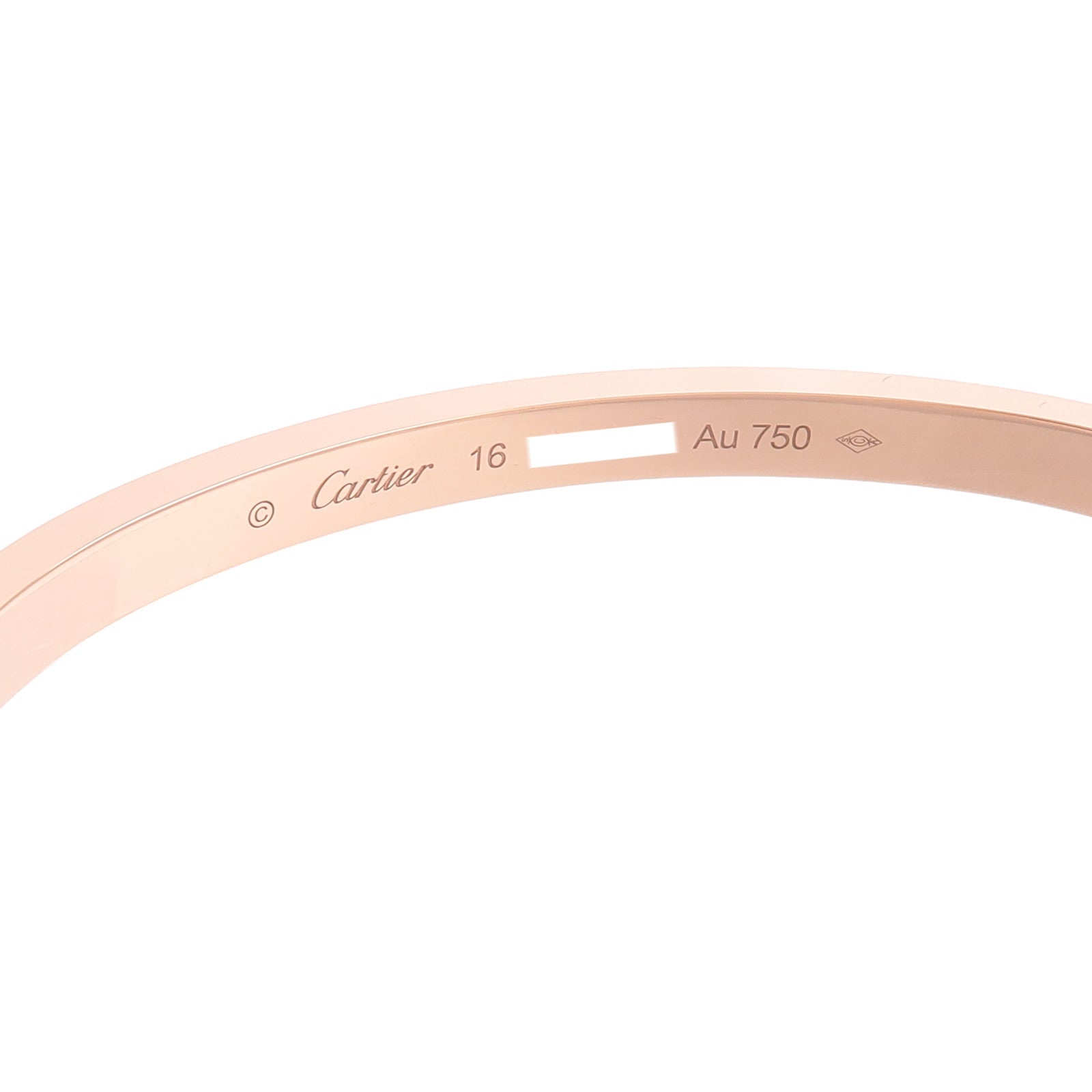 CARTIER 18K玫瑰金Love Bracelet SM Paved Diamond手鐲