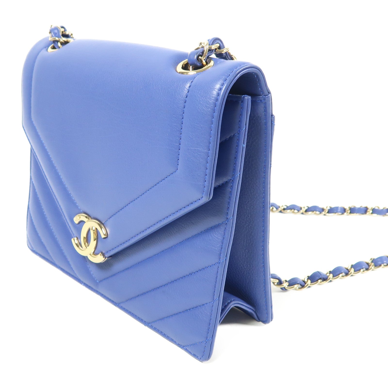 CHANEL 【激減優惠】羊皮皮革Chain Shoulder Bag金扣鏈帶肩背袋