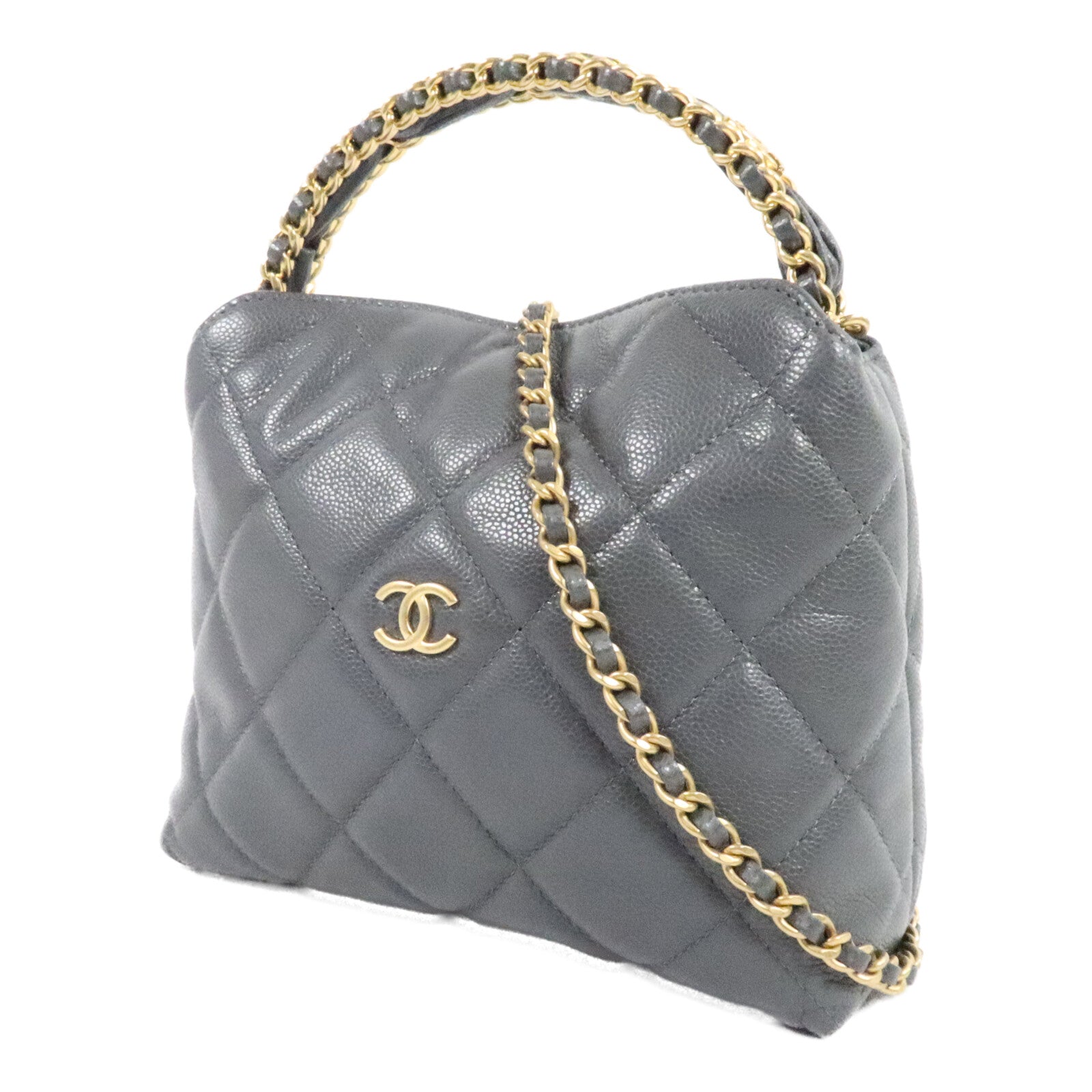 CHANEL 牛皮皮革24A Hobo Bag手挽肩背兩用袋
