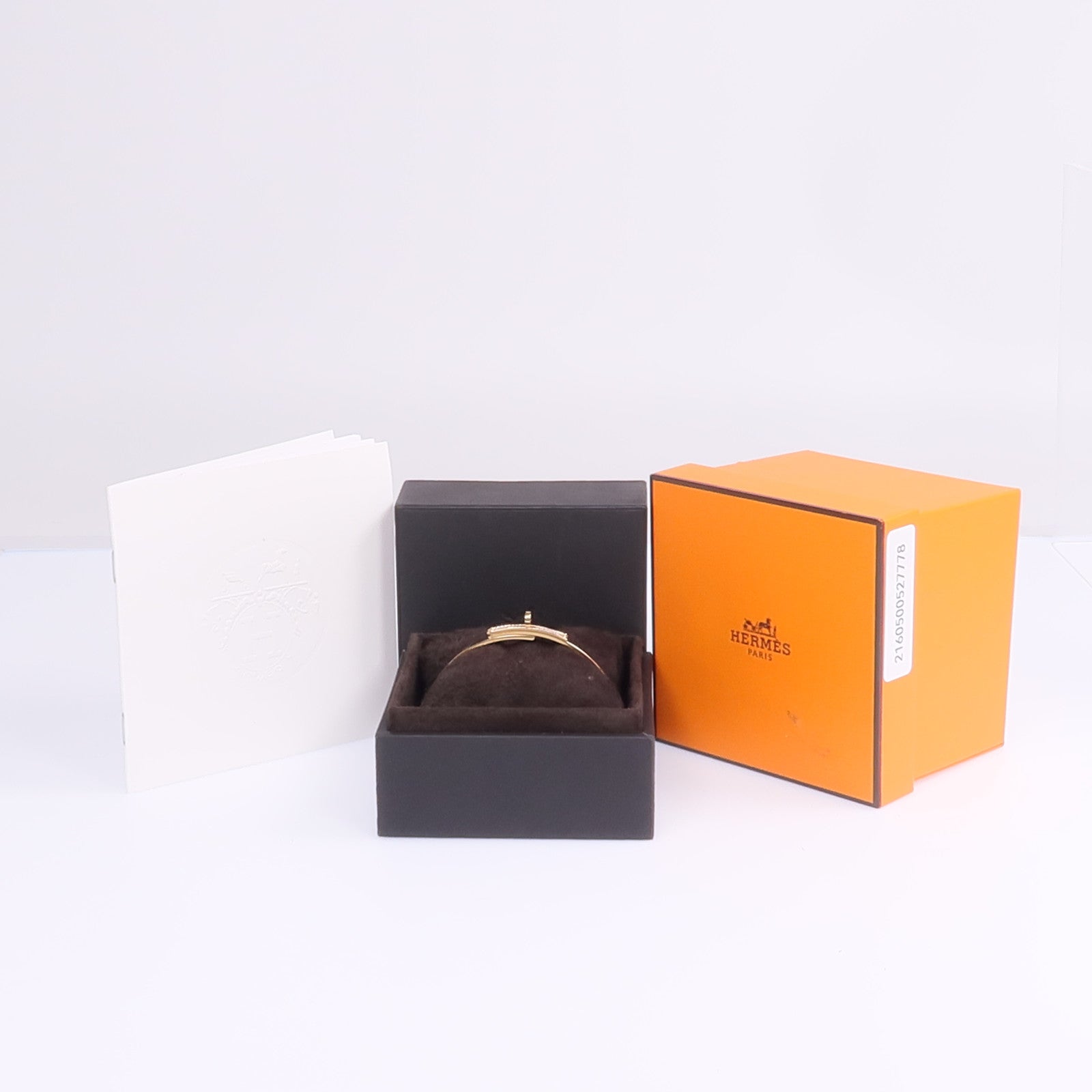 HERMES 18K玫瑰金Kelly Bracelet鑽石手鐲
