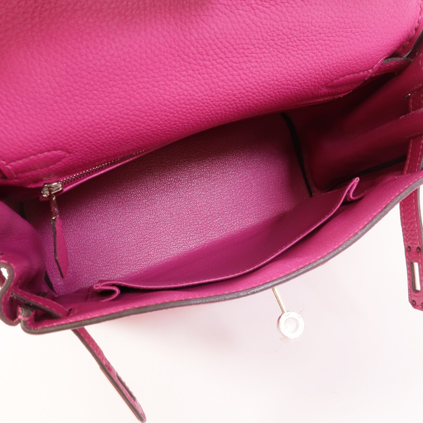 HERMES Togo皮革Kelly 25手挽肩背兩用袋Rose Pourpre