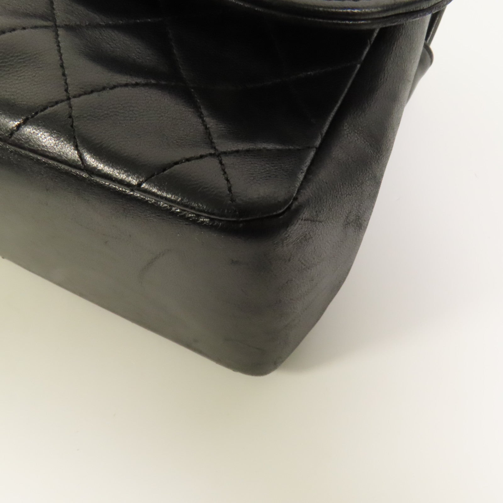 CHANEL 羊皮皮革Vintage Chain Shoulder金扣肩背袋