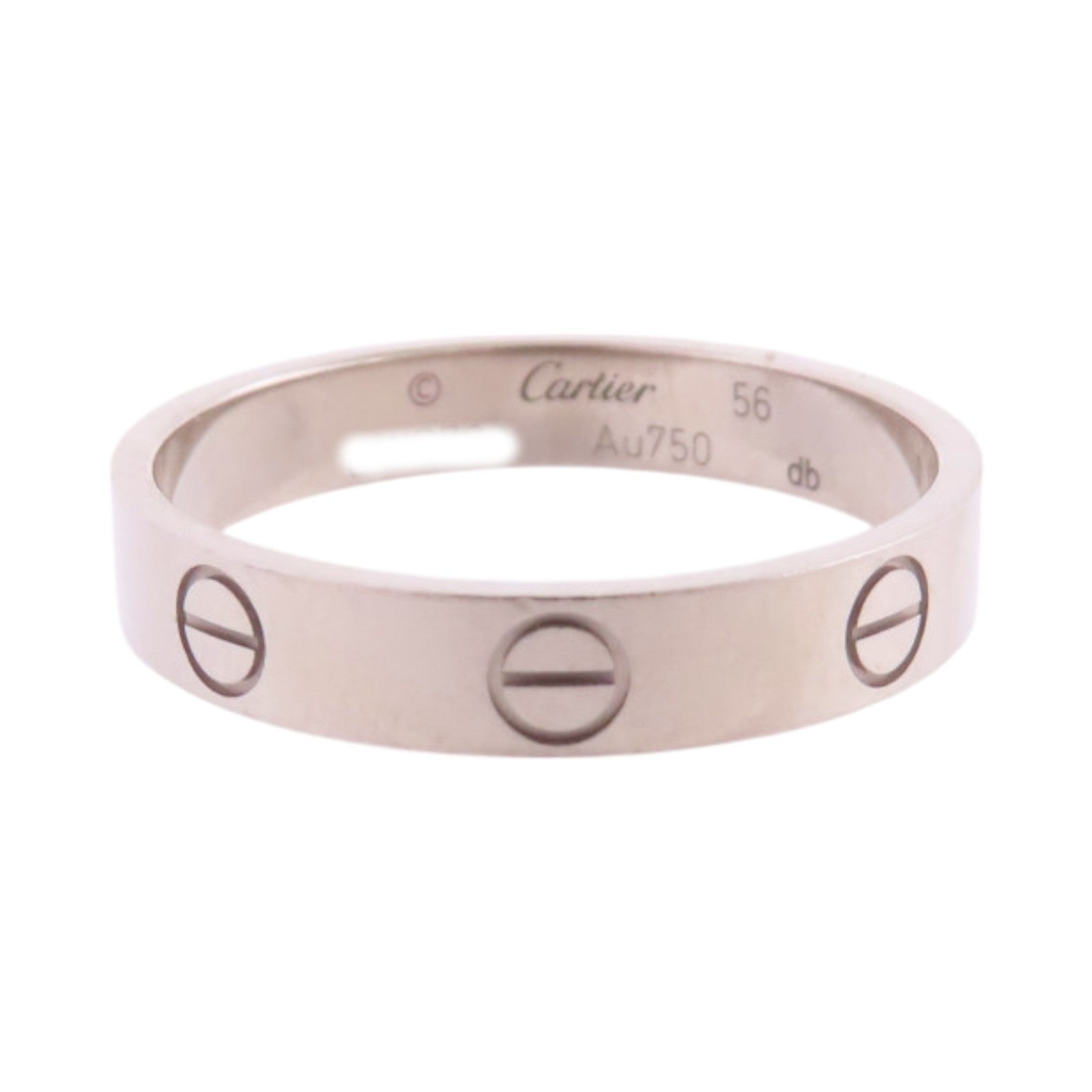 CARTIER Mini Love Ring #56/US#7.5 B4085100 18K White Gold