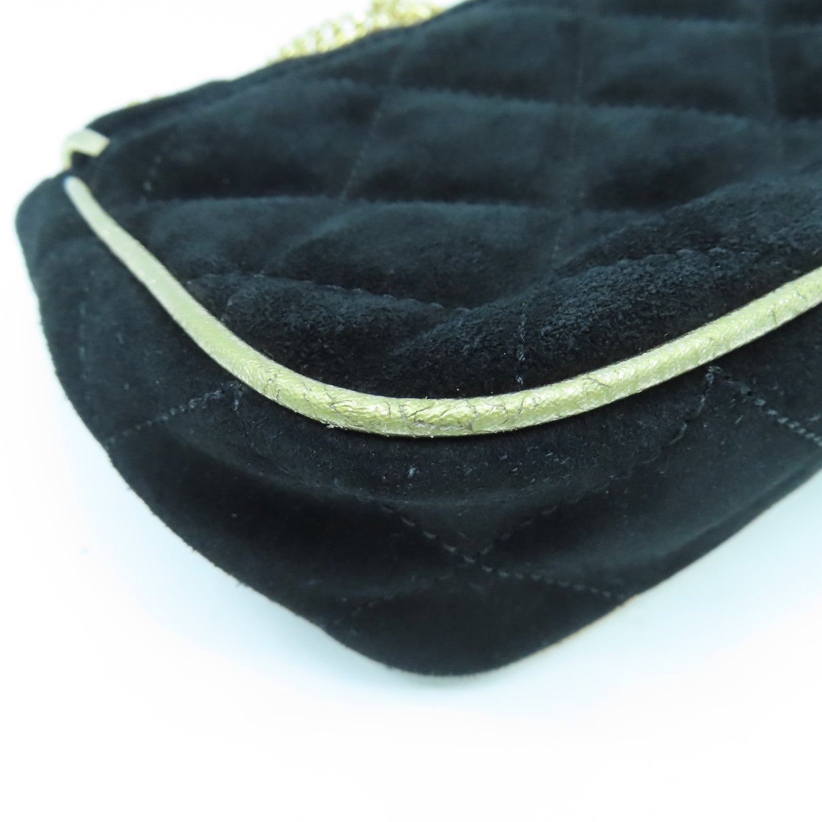 Michael Kors 【激減優惠】麂皮皮革Shoulder Bag金扣鏈帶肩背袋黑色