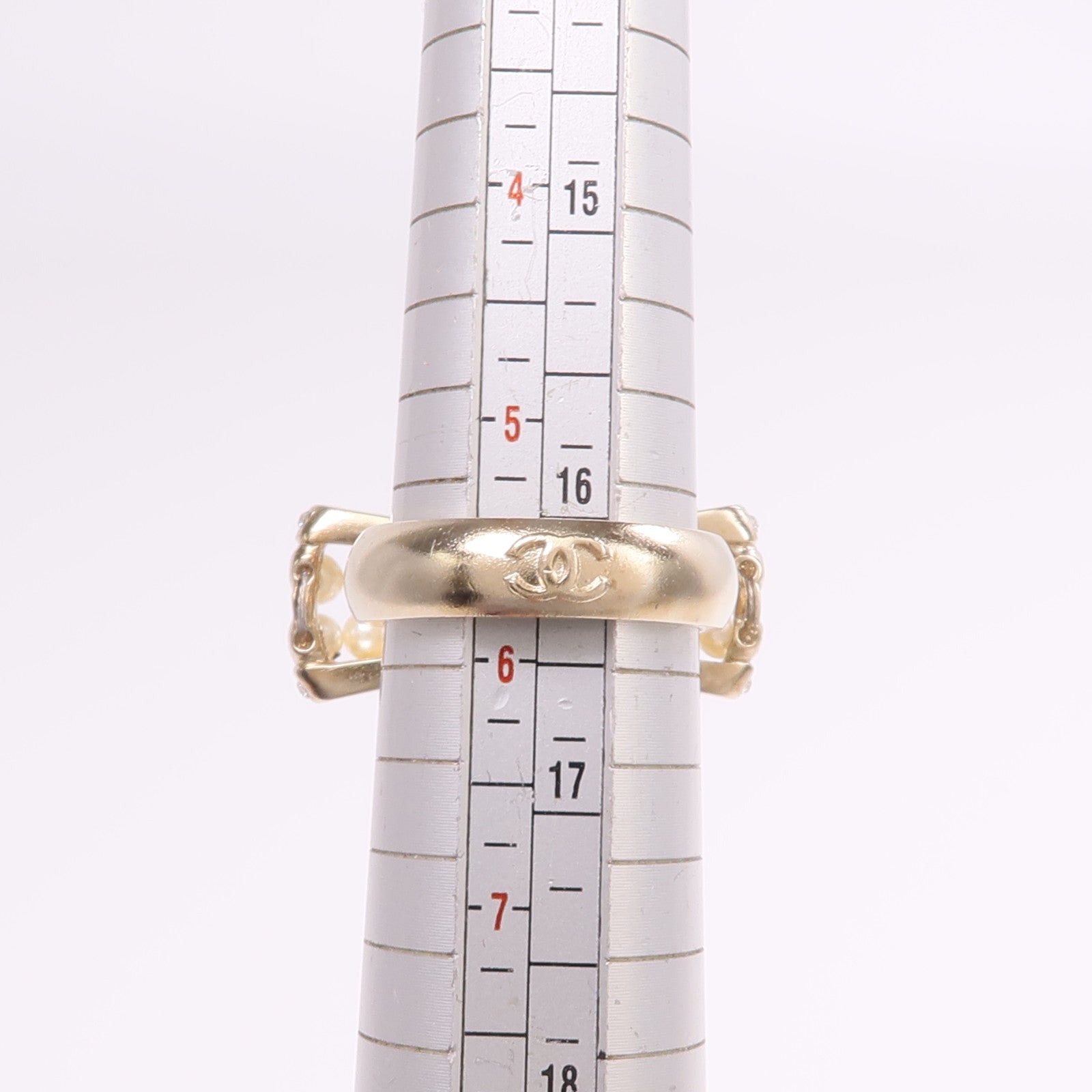 CHANEL 【激減優惠】金屬Ring戒指US#5.5