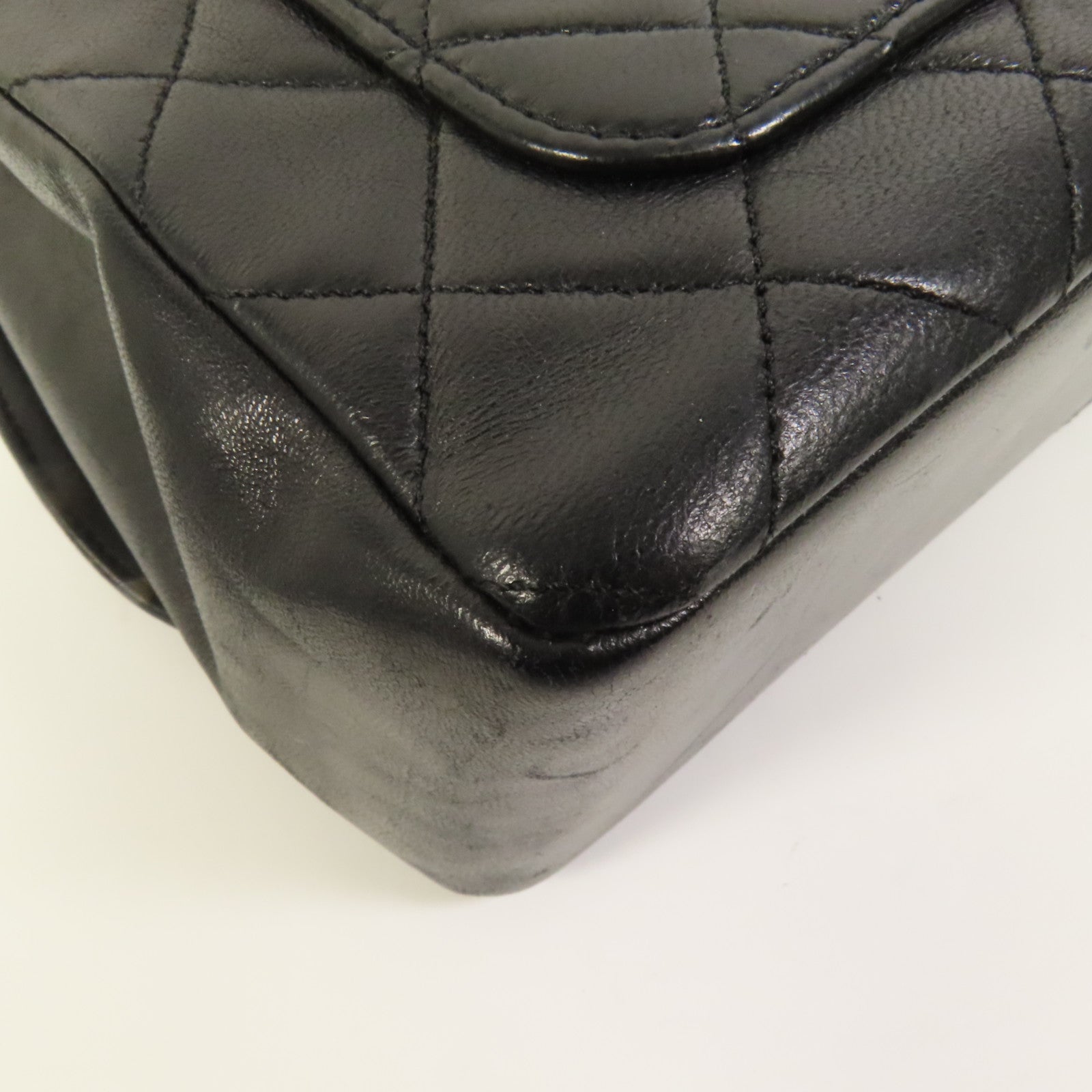 CHANEL 羊皮皮革Vintage Chain Shoulder金扣肩背袋