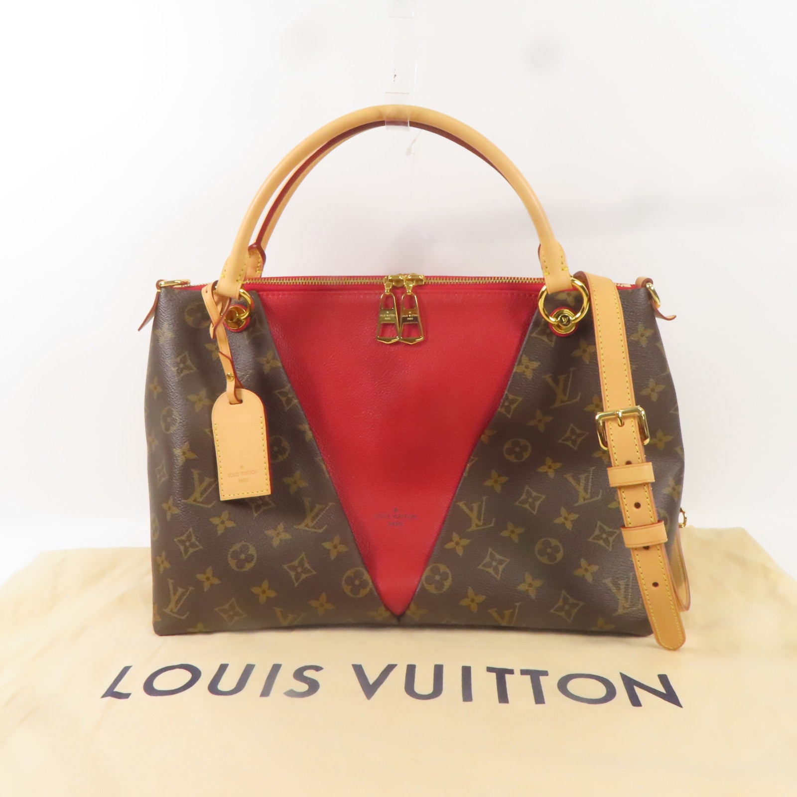 LOUIS VUITTON Monogram V Tote MM金扣手挽肩背兩用袋