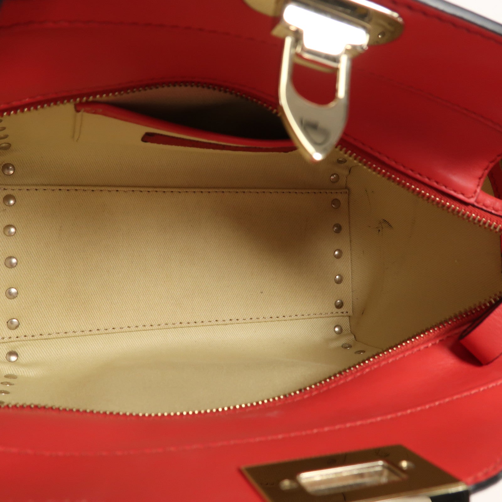 Valentino 牛皮皮革Shoulder Bag金扣手挽肩背兩用袋