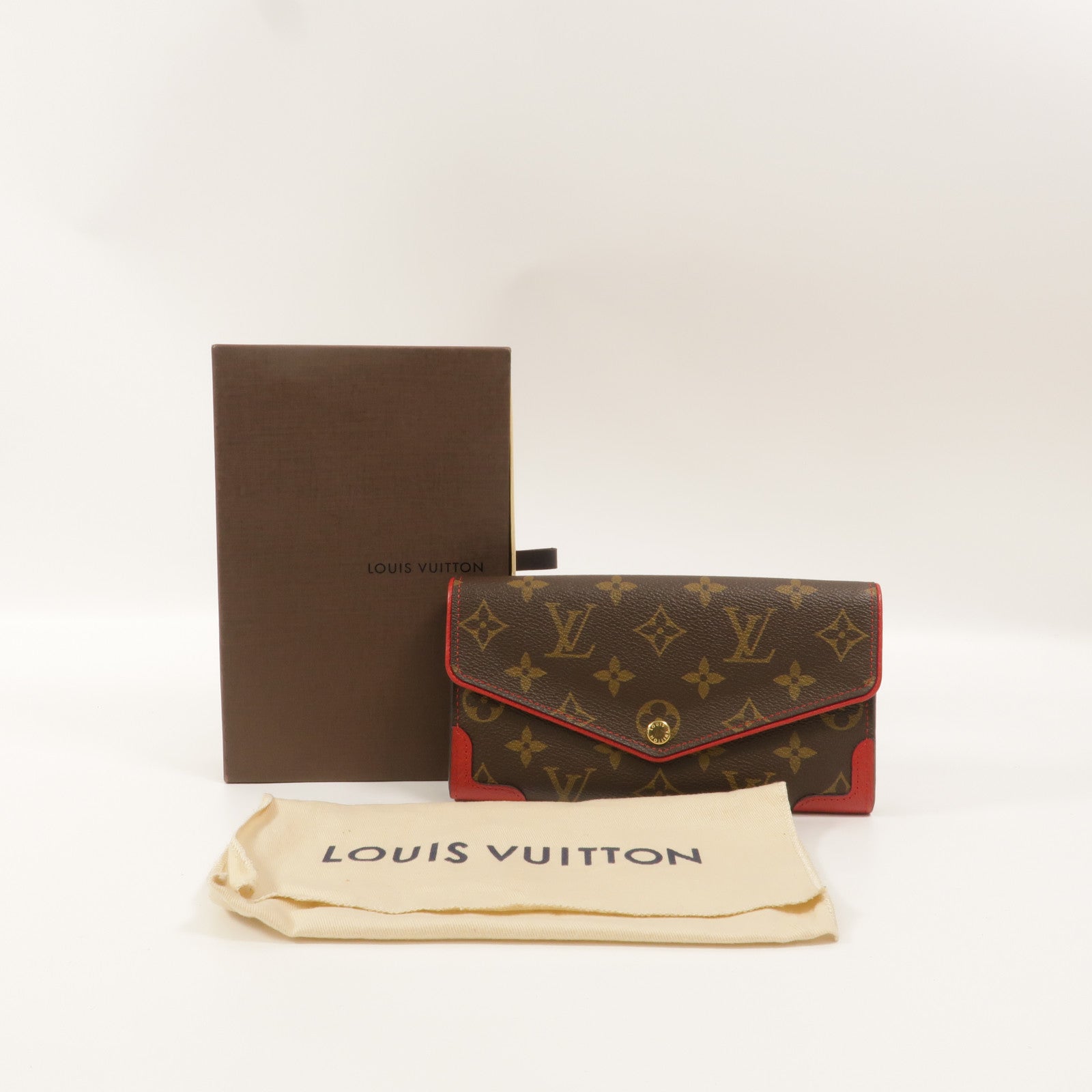LOUIS VUITTON Monogram Sarah Retiro金扣長錢包