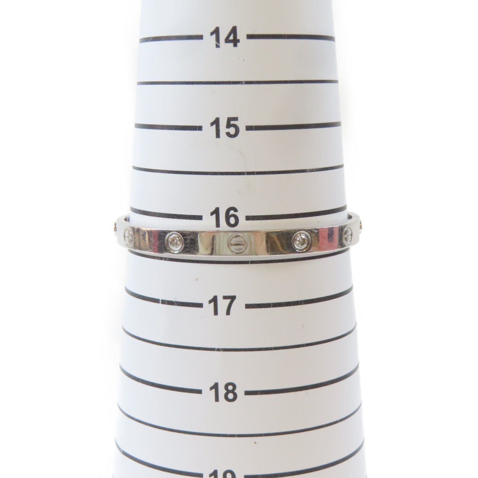 CARTIER 18K白金Love Bracelet手鐲