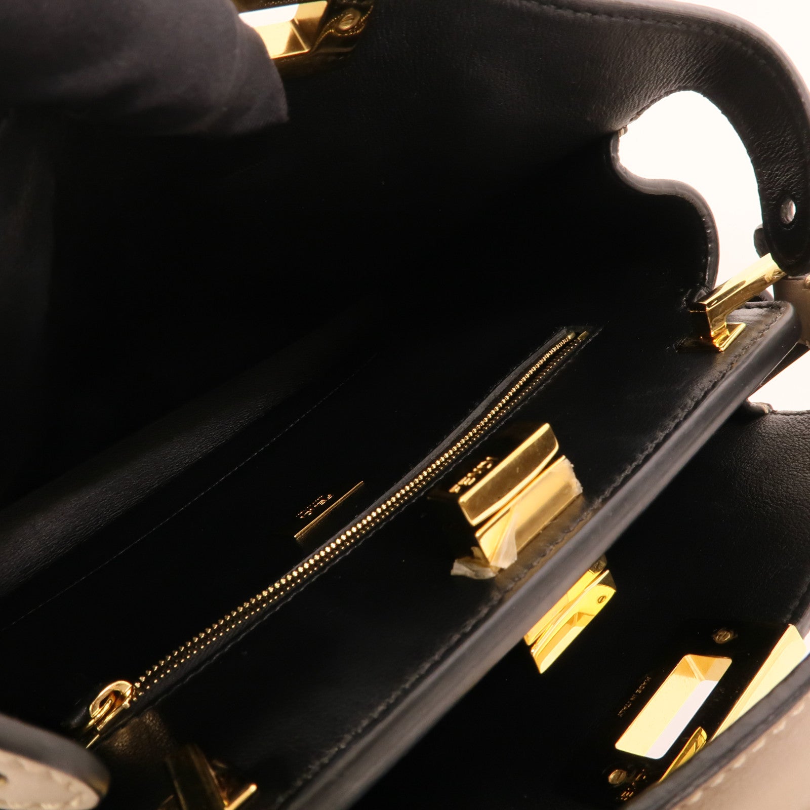 FENDI 牛皮皮革Peekaboo Small手挽肩背兩用袋