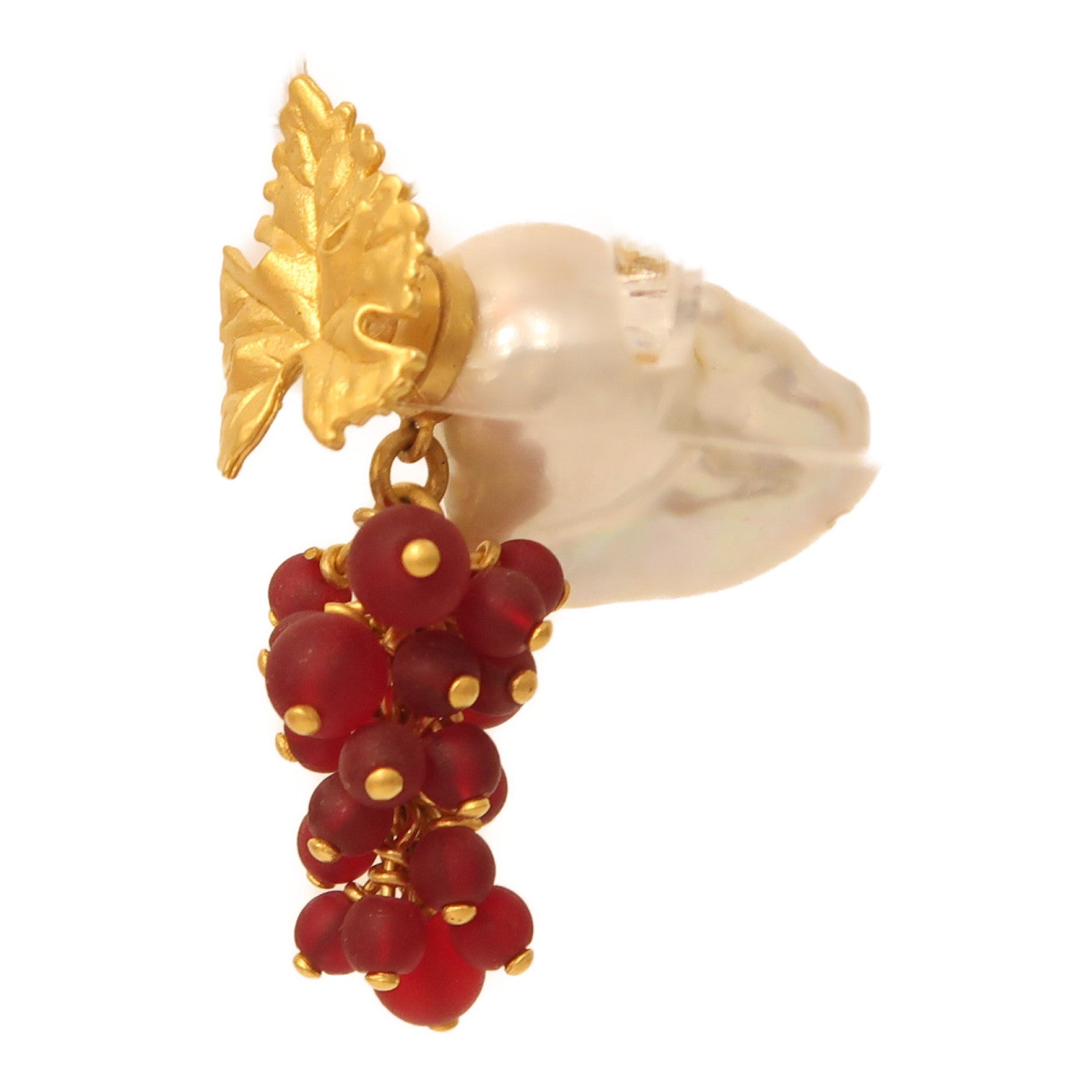 Dior 鍍金/PVC Earrings耳環紅色/白色/金色