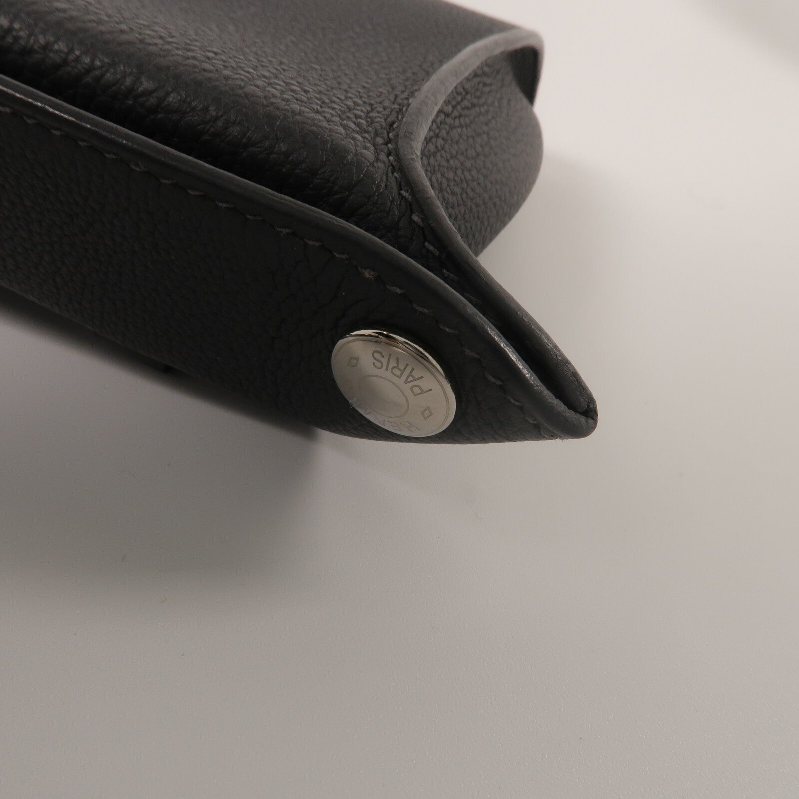 HERMES Togo皮革Videpoches肩背袋Gris Misty