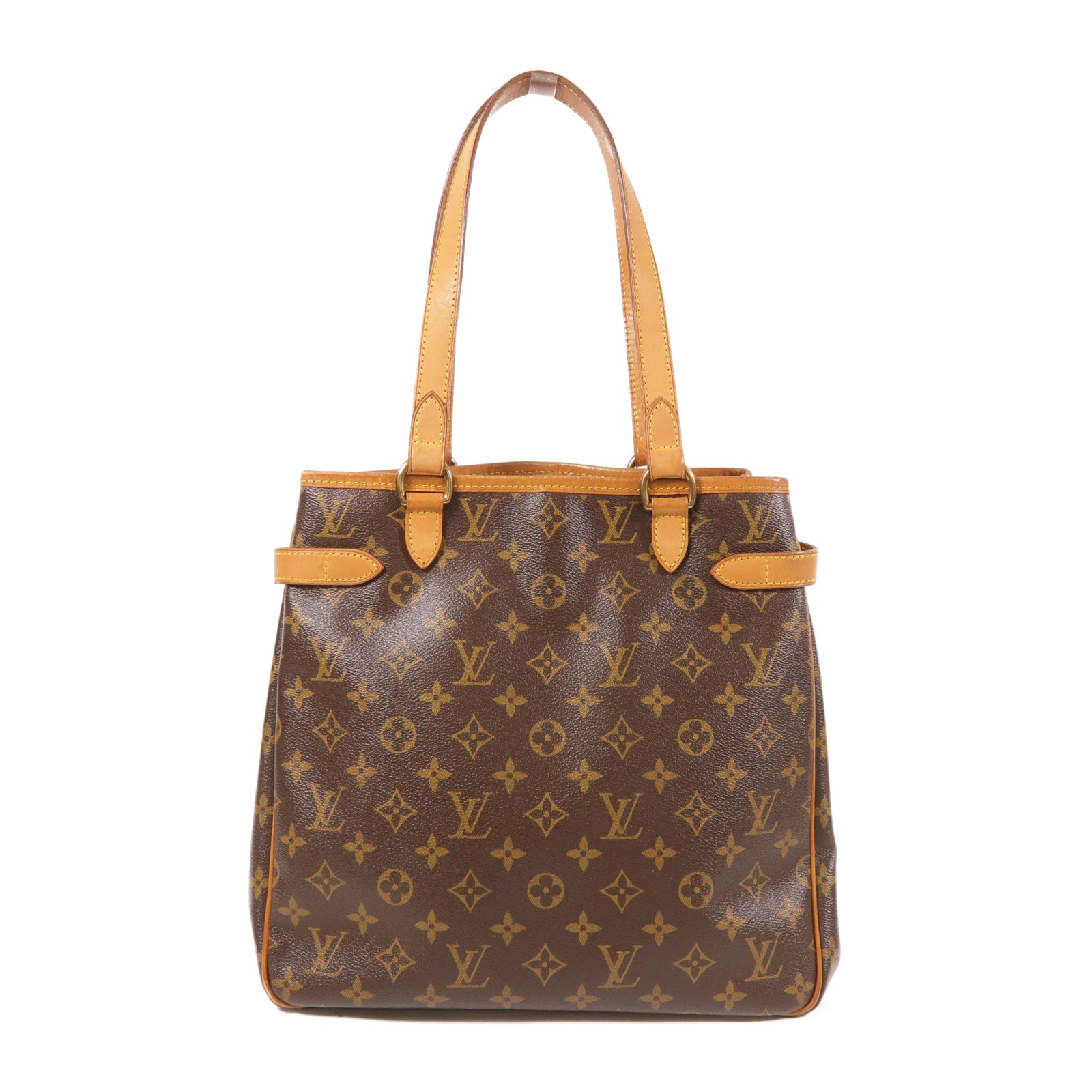 LOUIS VUITTON Monogram Batignolles金扣肩背袋棕色