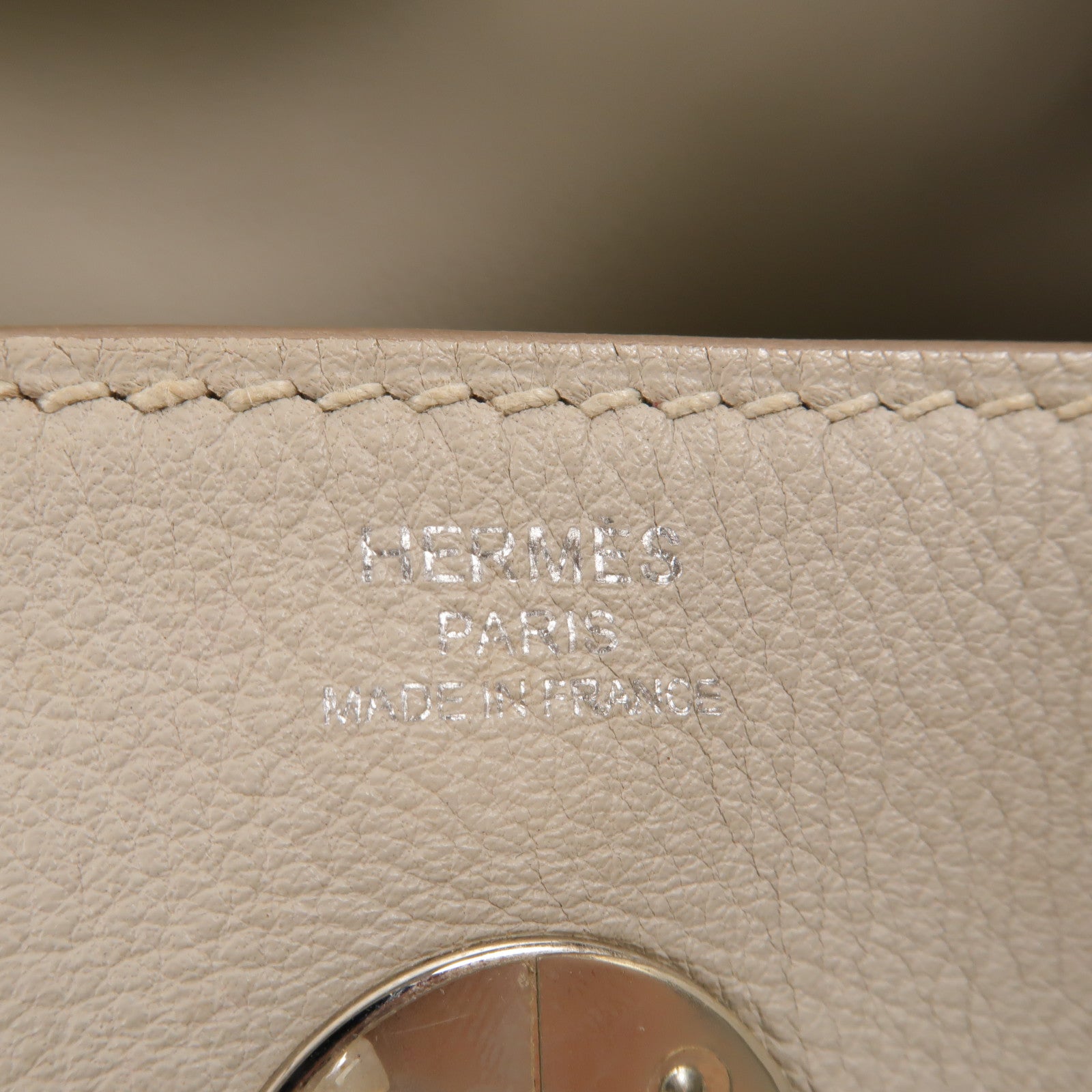 HERMES Evercolour皮革Lindy 26手挽肩背兩用袋Beton