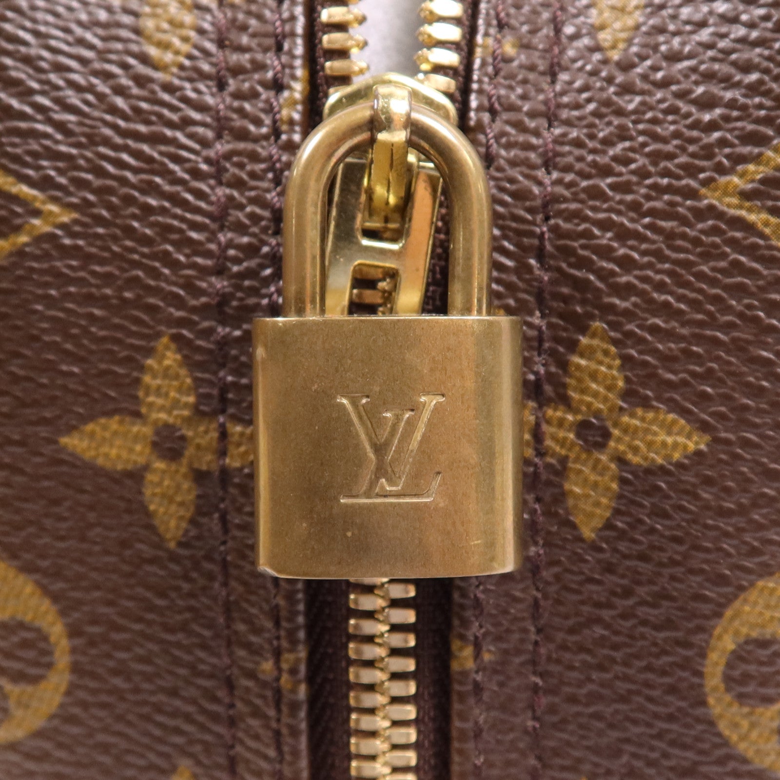 LOUIS VUITTON Monogram Trouville金扣手挽袋