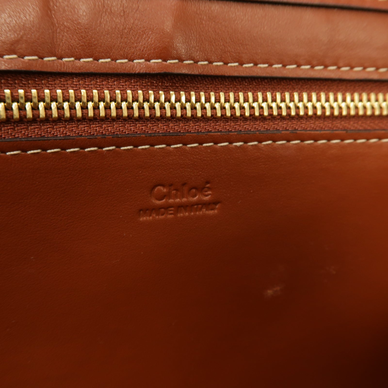 Chloe Felt/帆布Medium Woody Tote Bag金扣肩背袋啡色