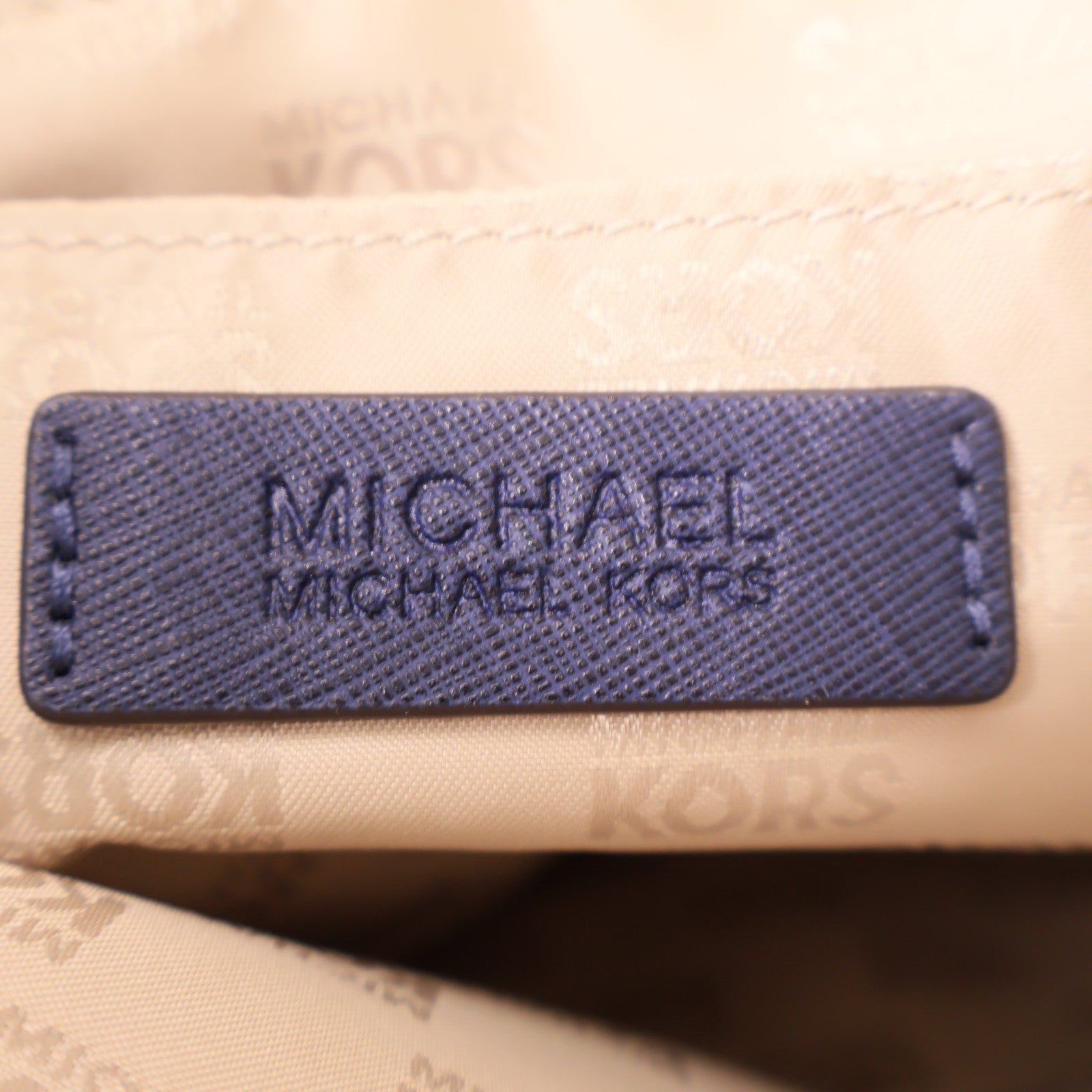 Michael Kors 牛皮皮革Shoulder Bag金扣肩背袋深藍色