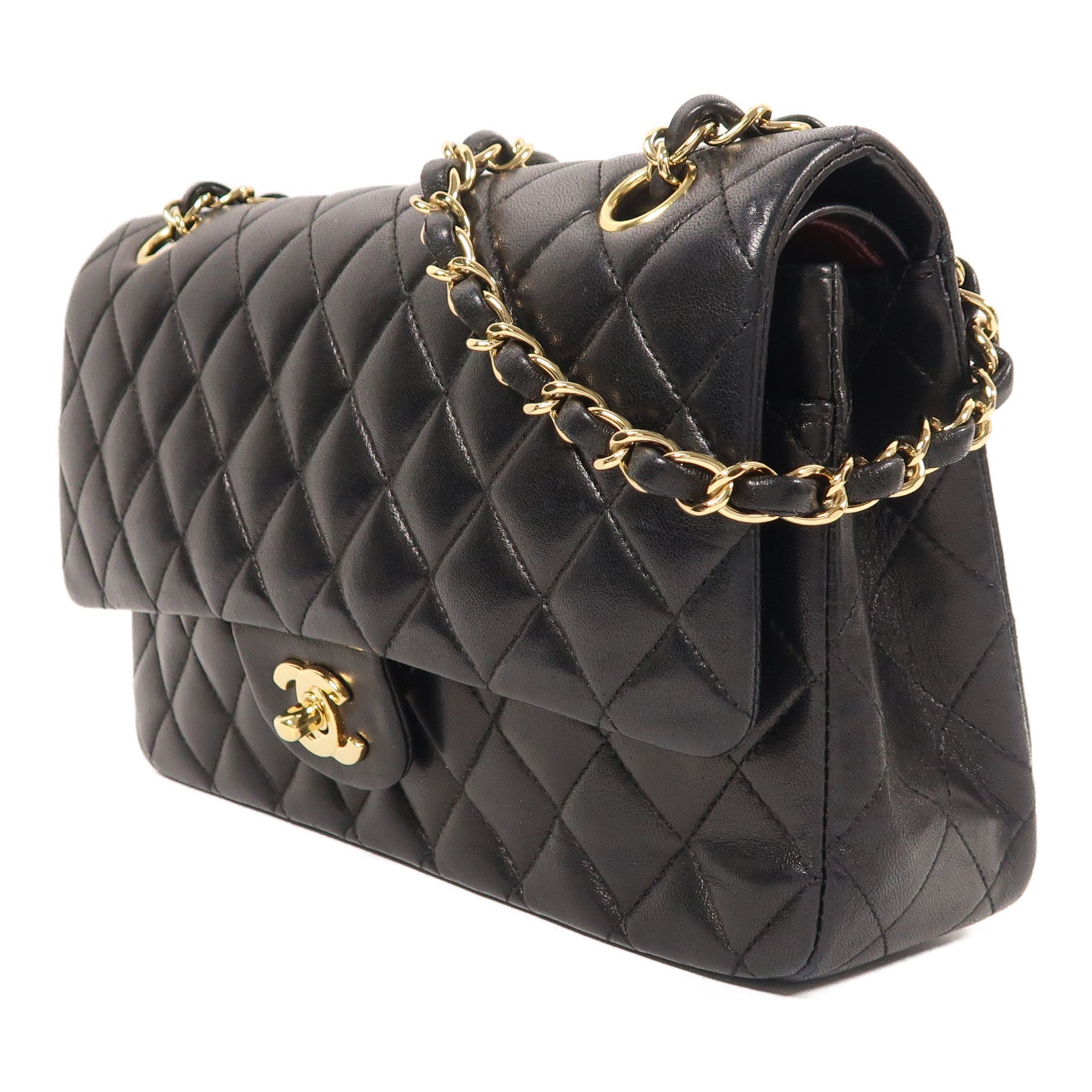 CHANEL 羊皮皮革Classic 25金扣鏈帶肩背袋