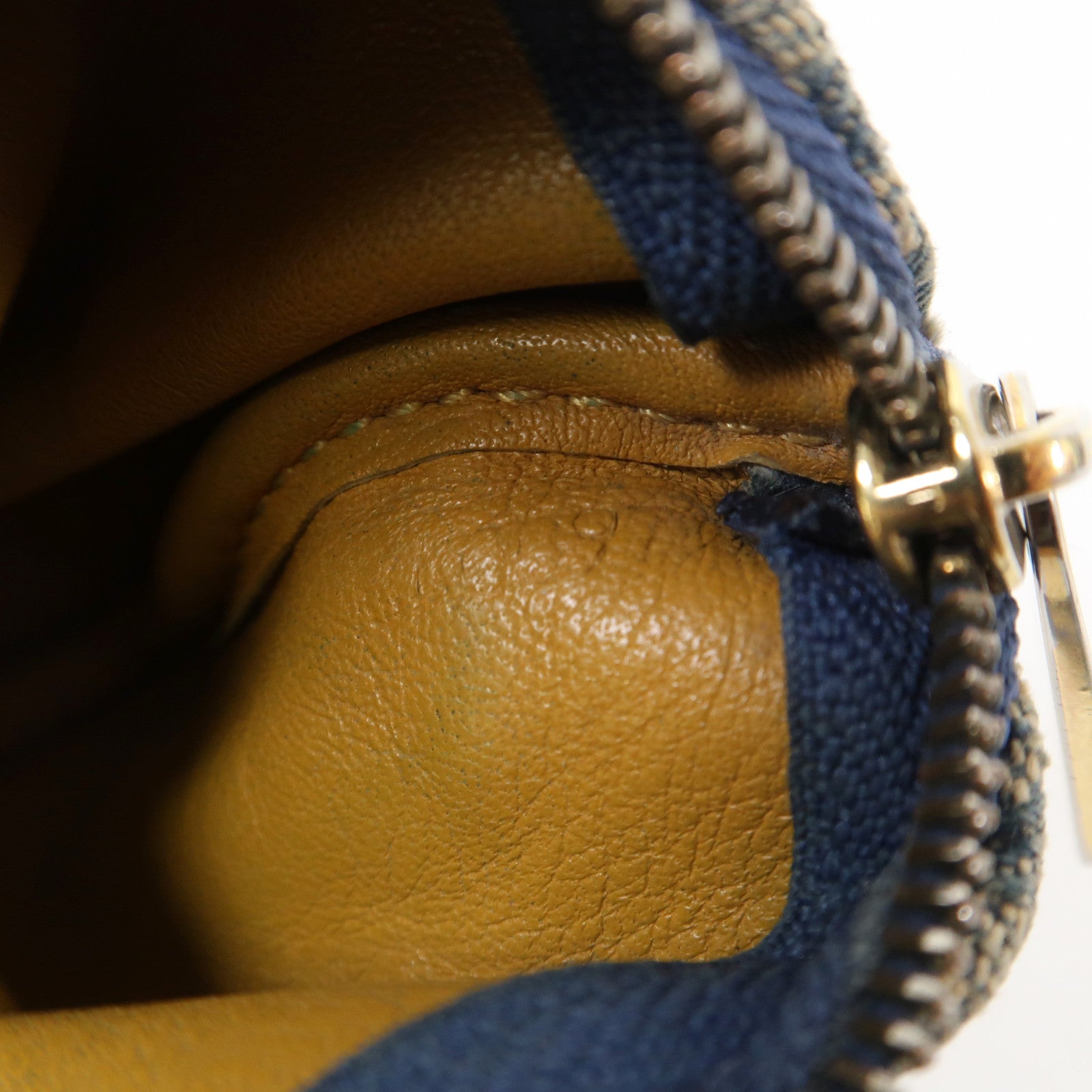 LOUIS VUITTON Monogram Denim Key & Coin Case金扣零錢包藍色