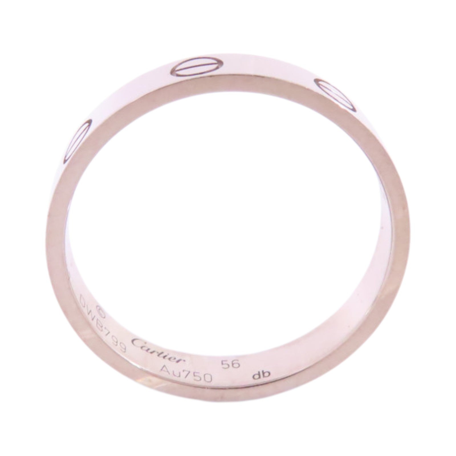 CARTIER Mini Love Ring #56/US#7.5 B4085100 18K White Gold