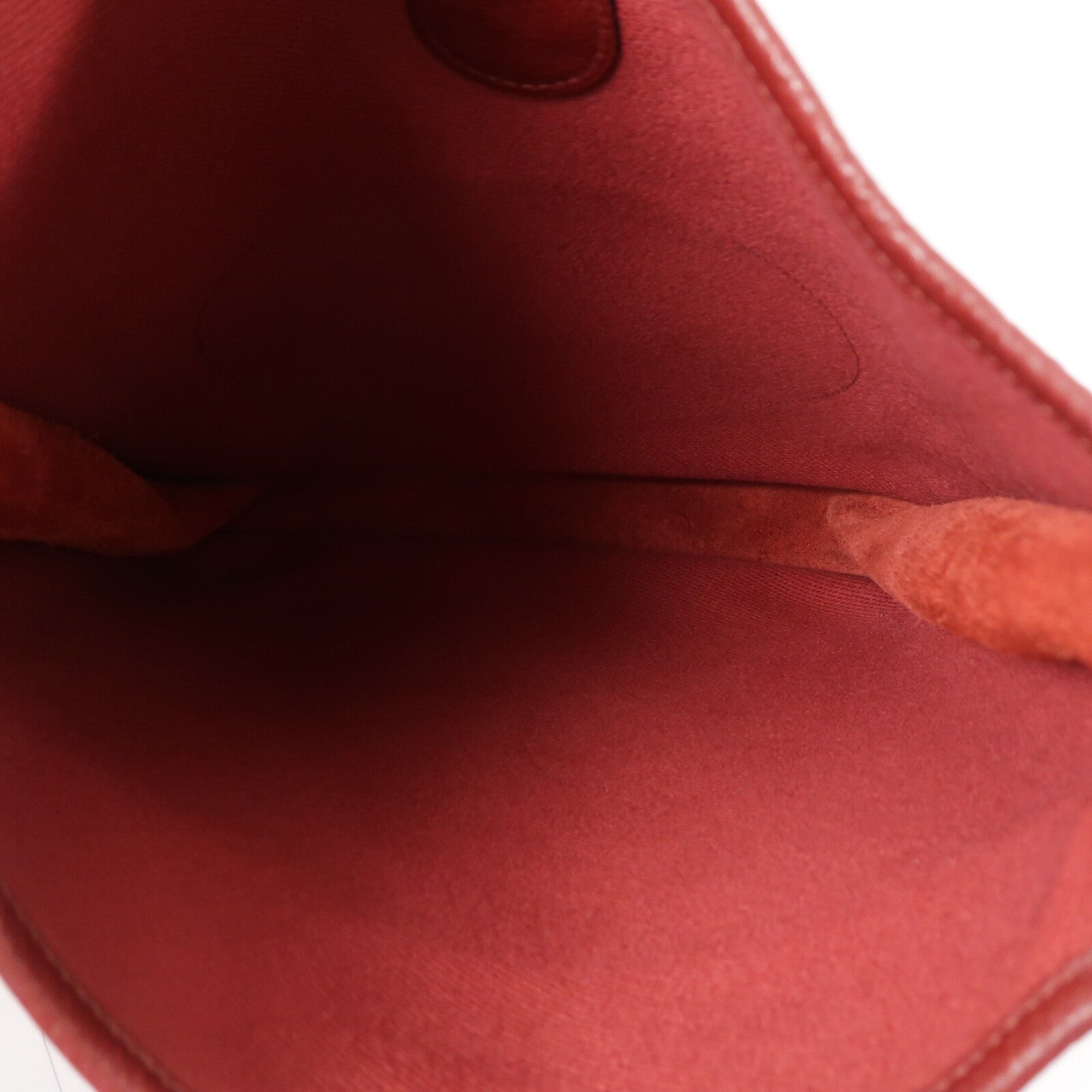 HERMES 帆布/Clemence皮革Evelyne PM肩背袋Rouge