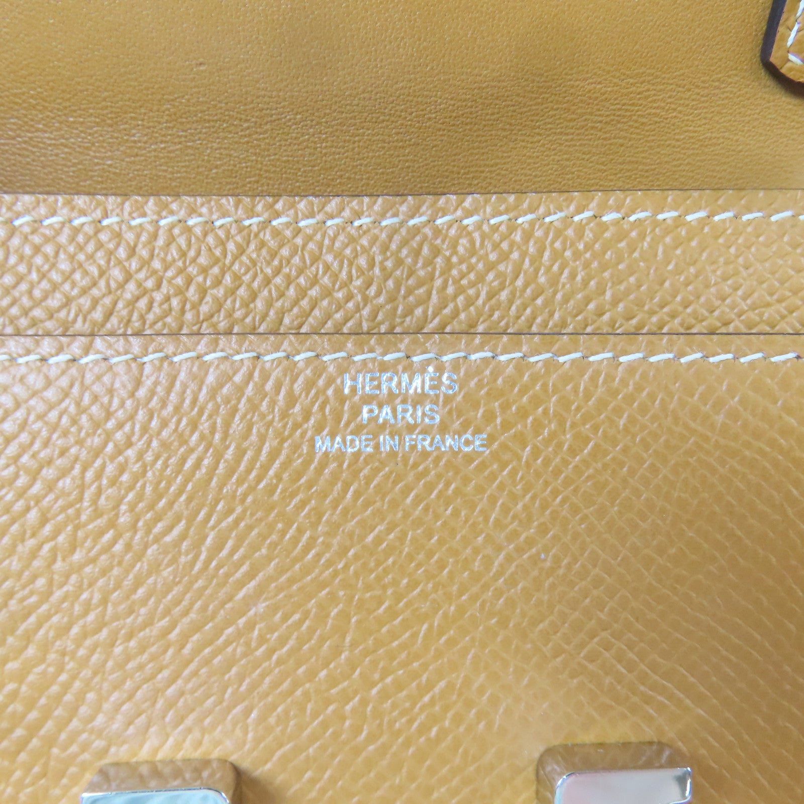 HERMES Epsom皮革Constance To Go銀扣肩背袋啡色