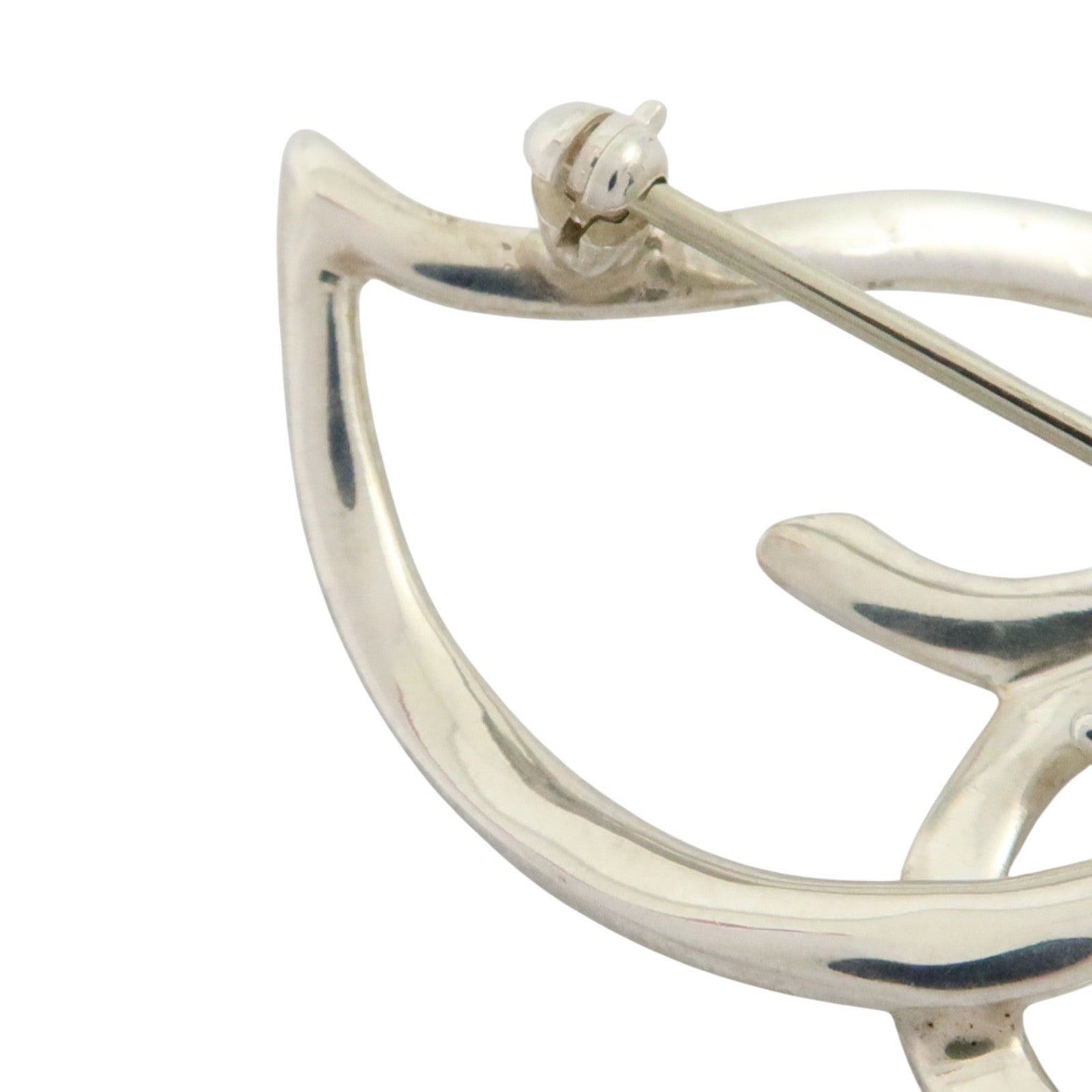 TIFFANY＆CO 925純銀Vintage Double Leaf Brooch銀扣胸針