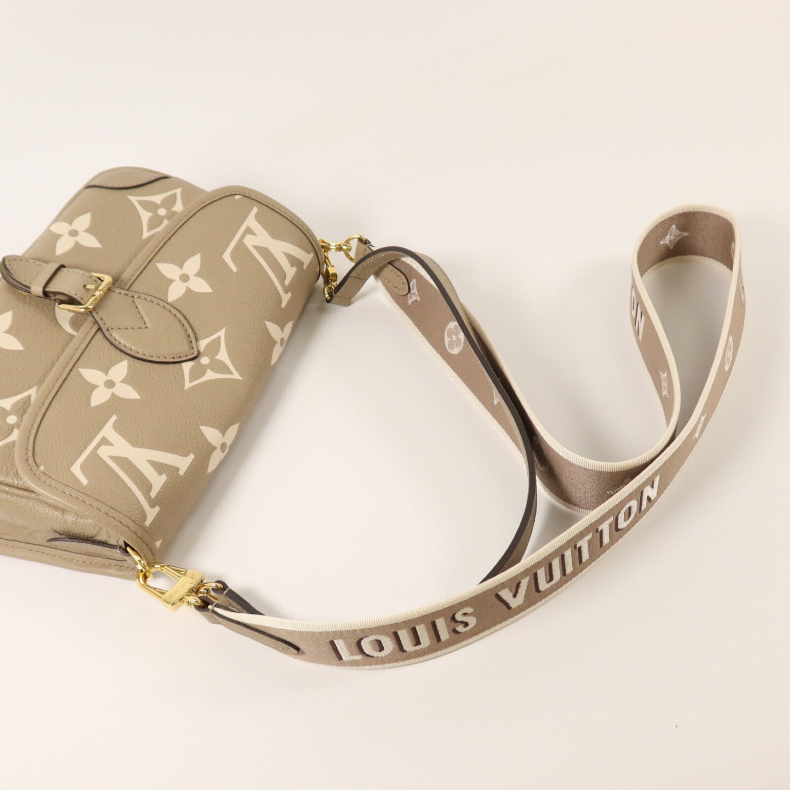 LOUIS VUITTON Monogram Empreinte Diane PM金扣手挽肩背兩用袋