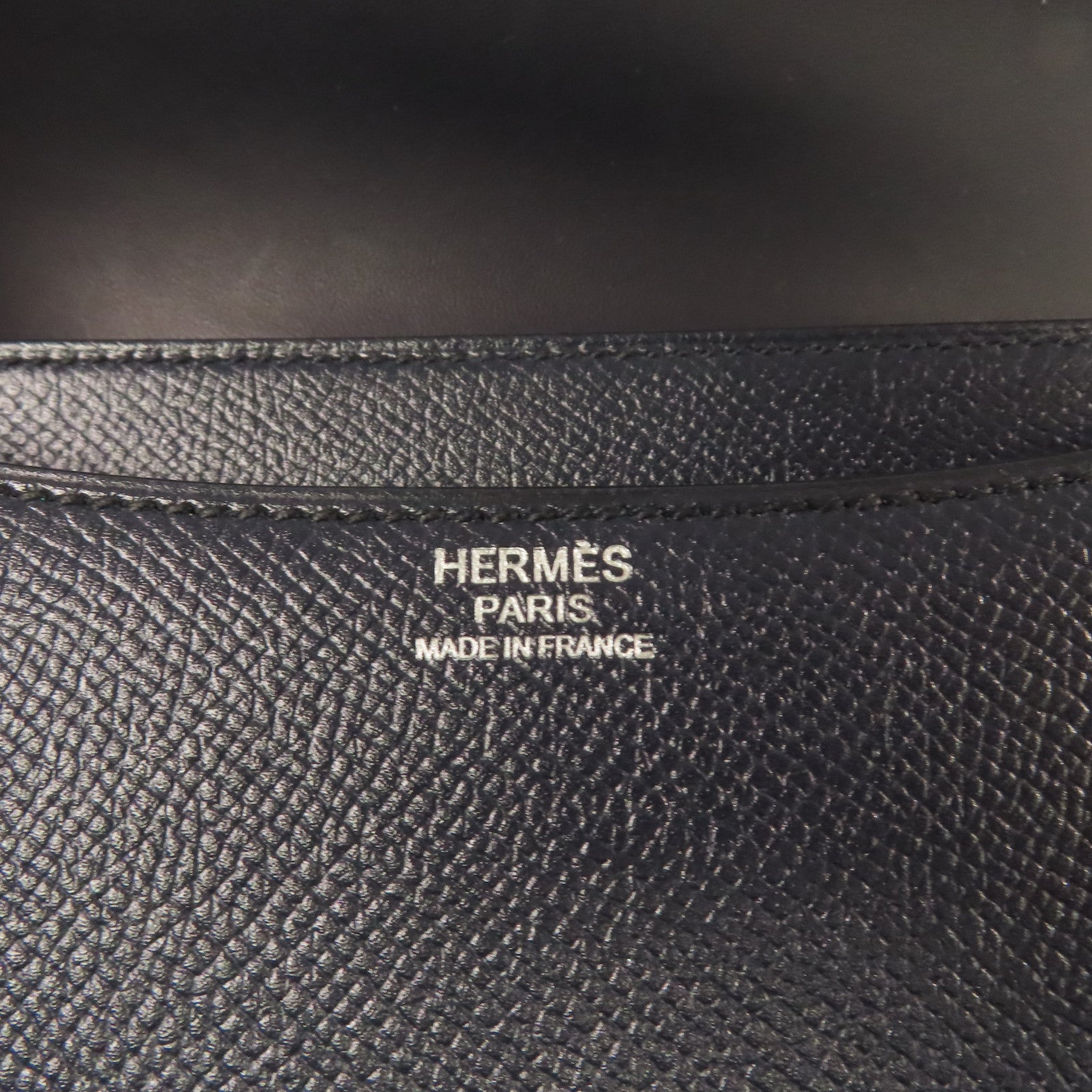 HERMES 【激減優惠】Epsom皮革Constance 24 Shoulder Bag銀扣肩背袋Blue Indigo/靛藍色