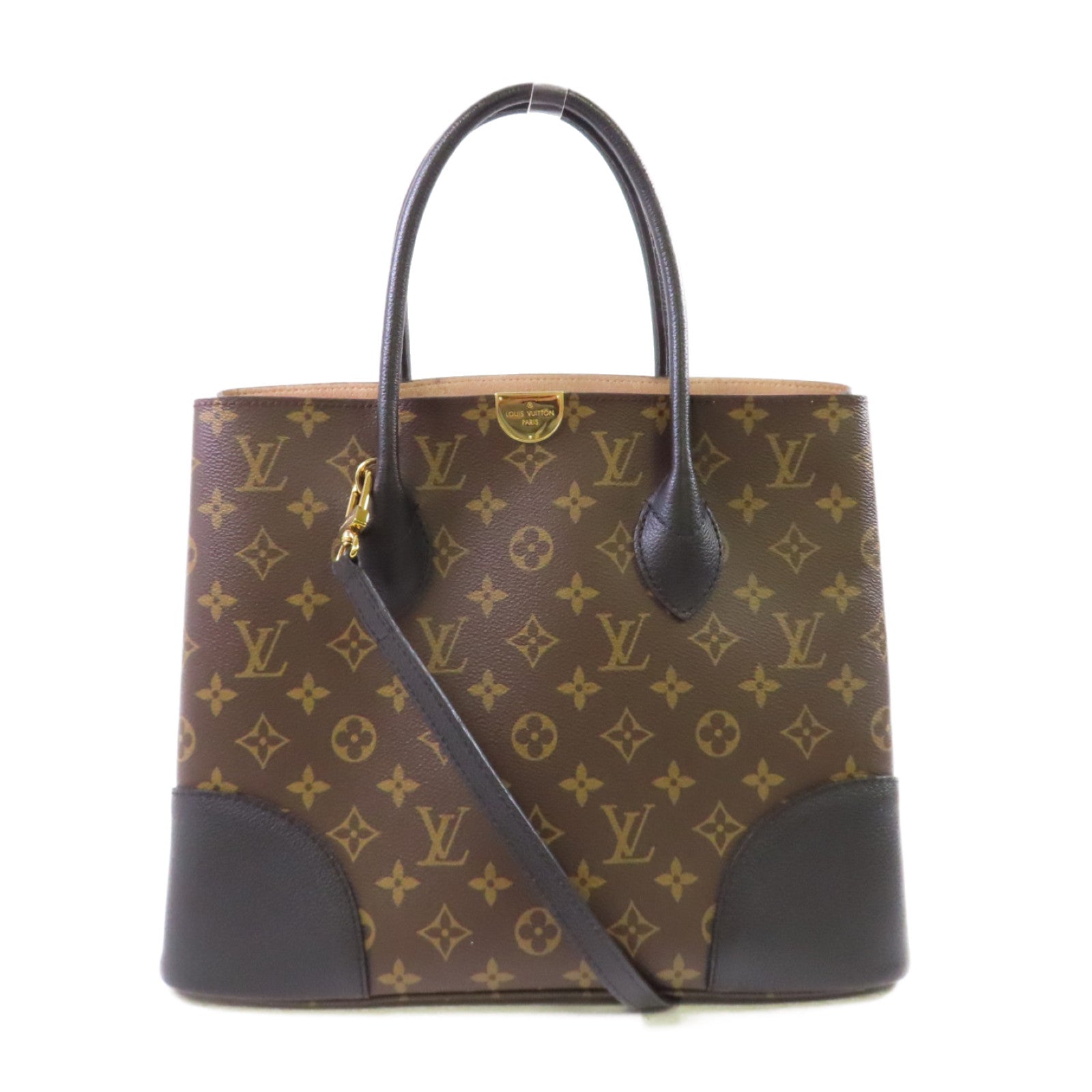 LOUIS VUITTON 【激減優惠】Monogram Flandrin 2Way Shoulder Bag金扣手挽肩背兩用袋啡色/黑色