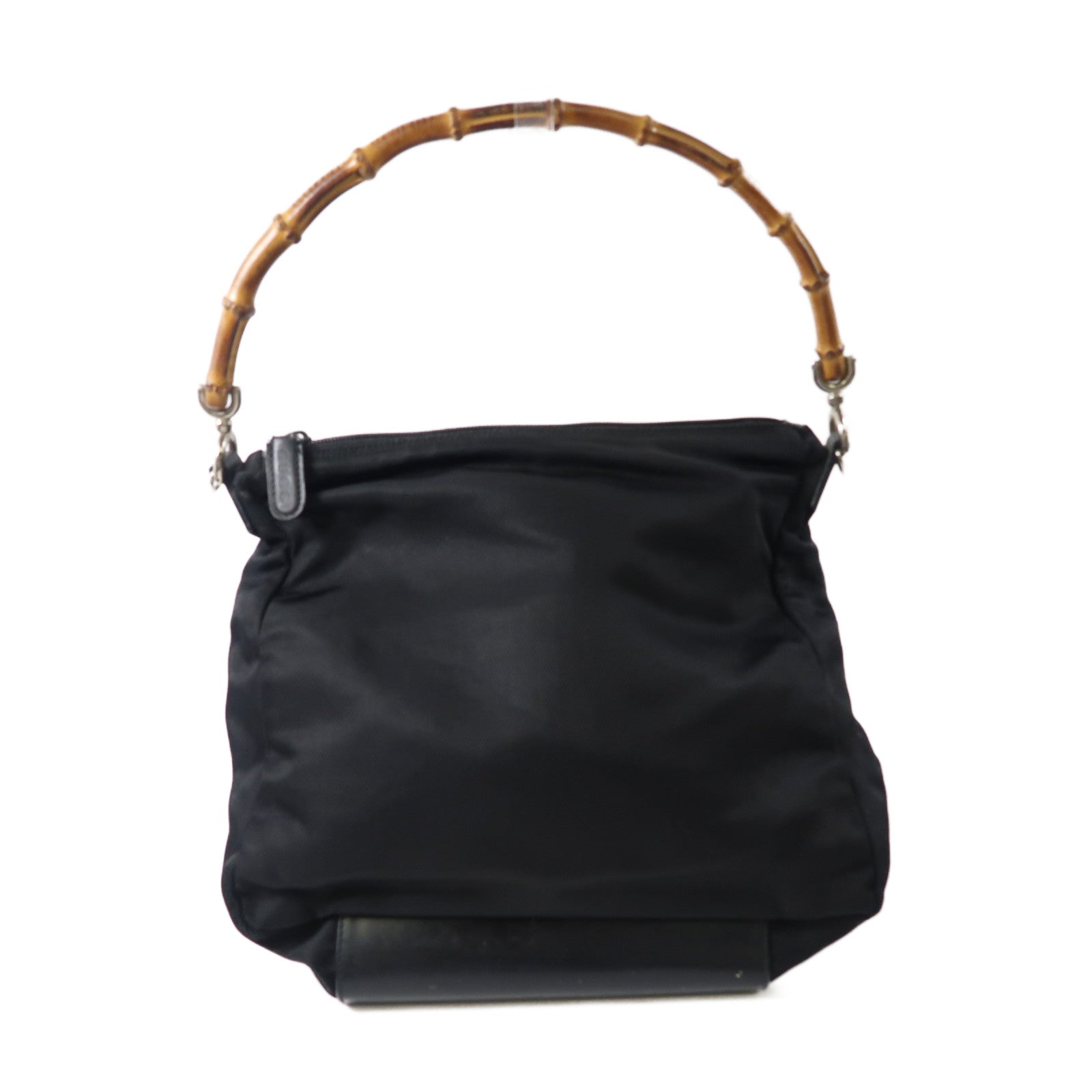 GUCCI 帆布Shoulder Bag銀扣肩背袋黑色