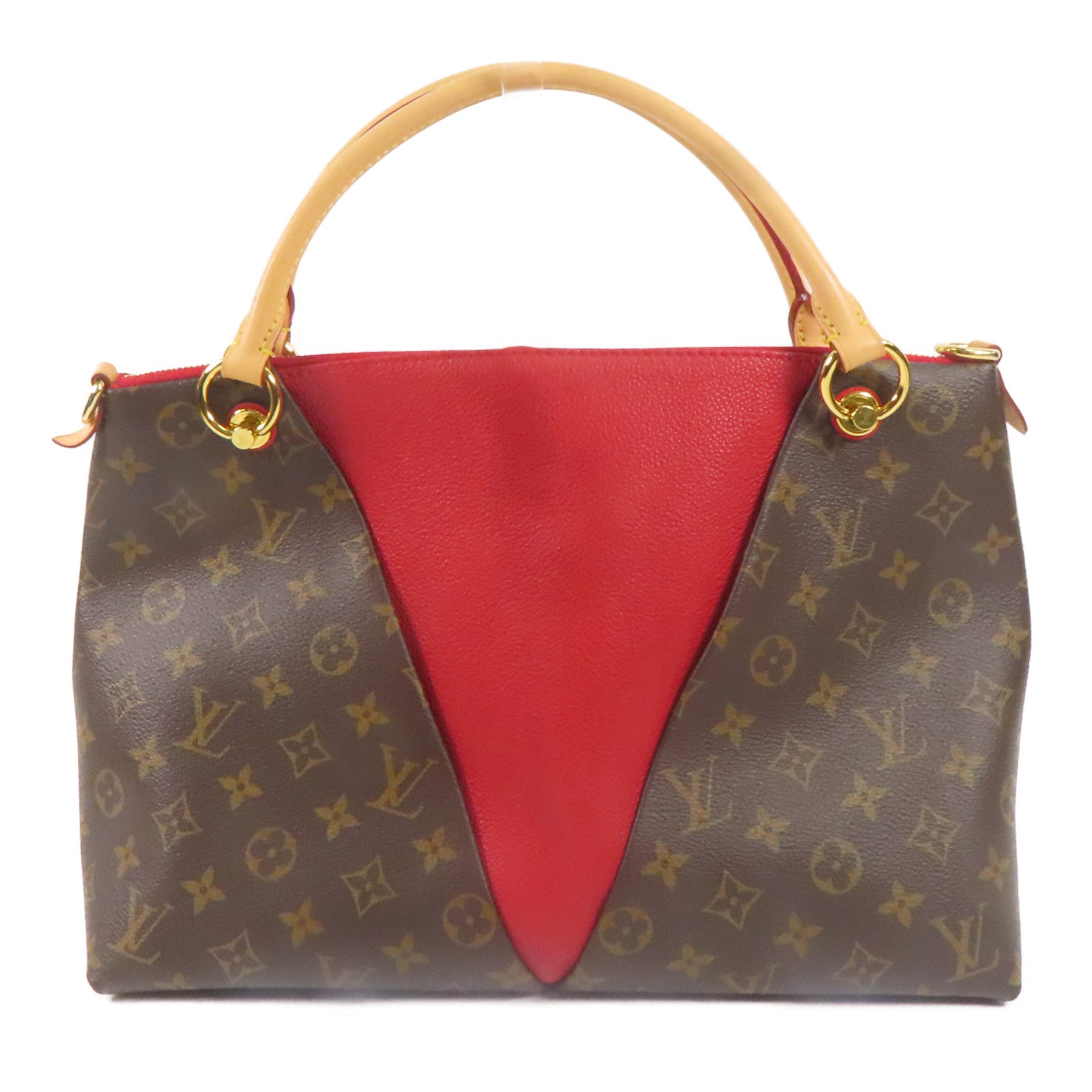 LOUIS VUITTON LV GHW V Tote MM 2way Shoulder Bag M43957 Monogram Cerise