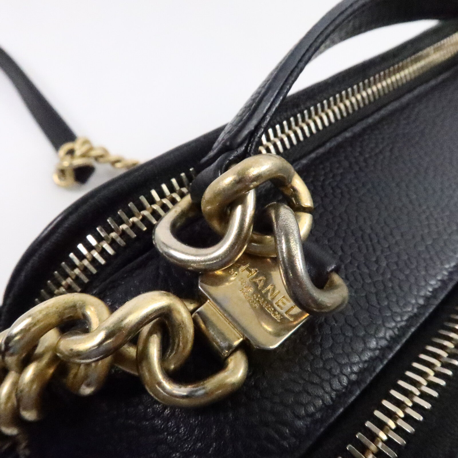 CHANEL 牛皮皮革Camera Bag鏈帶肩背袋