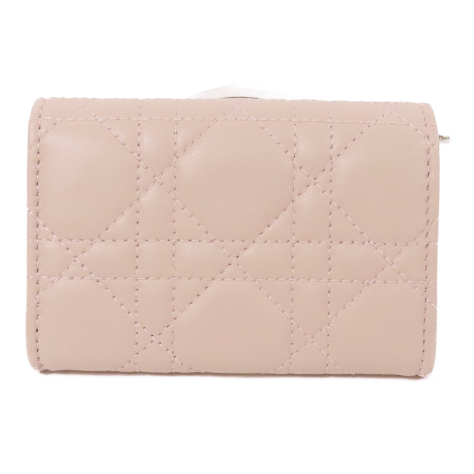 Dior 羊革皮革Caro Dahlia金扣卡片套