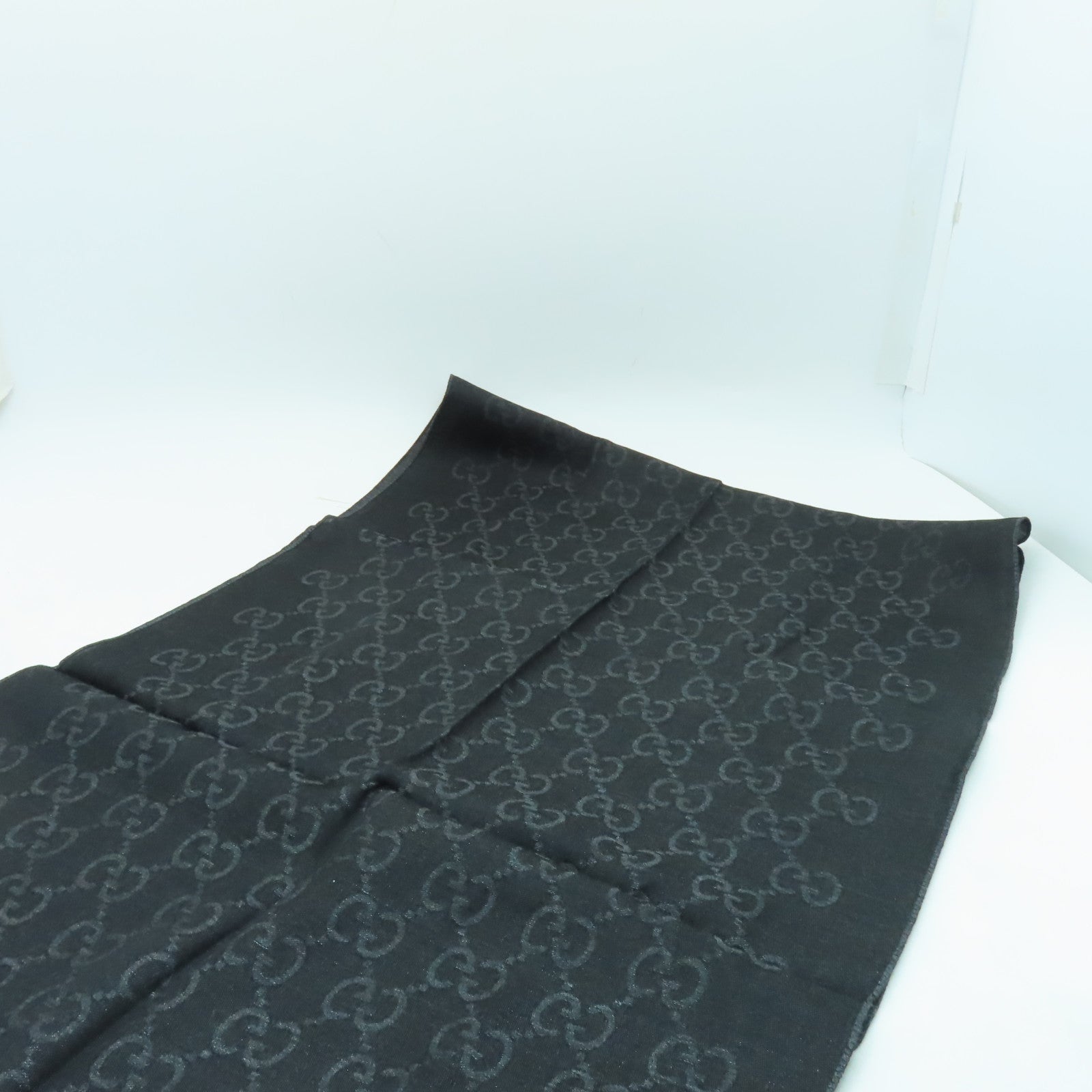 GUCCI 【激減優惠】羊毛/絲質Scarf圍巾深灰色