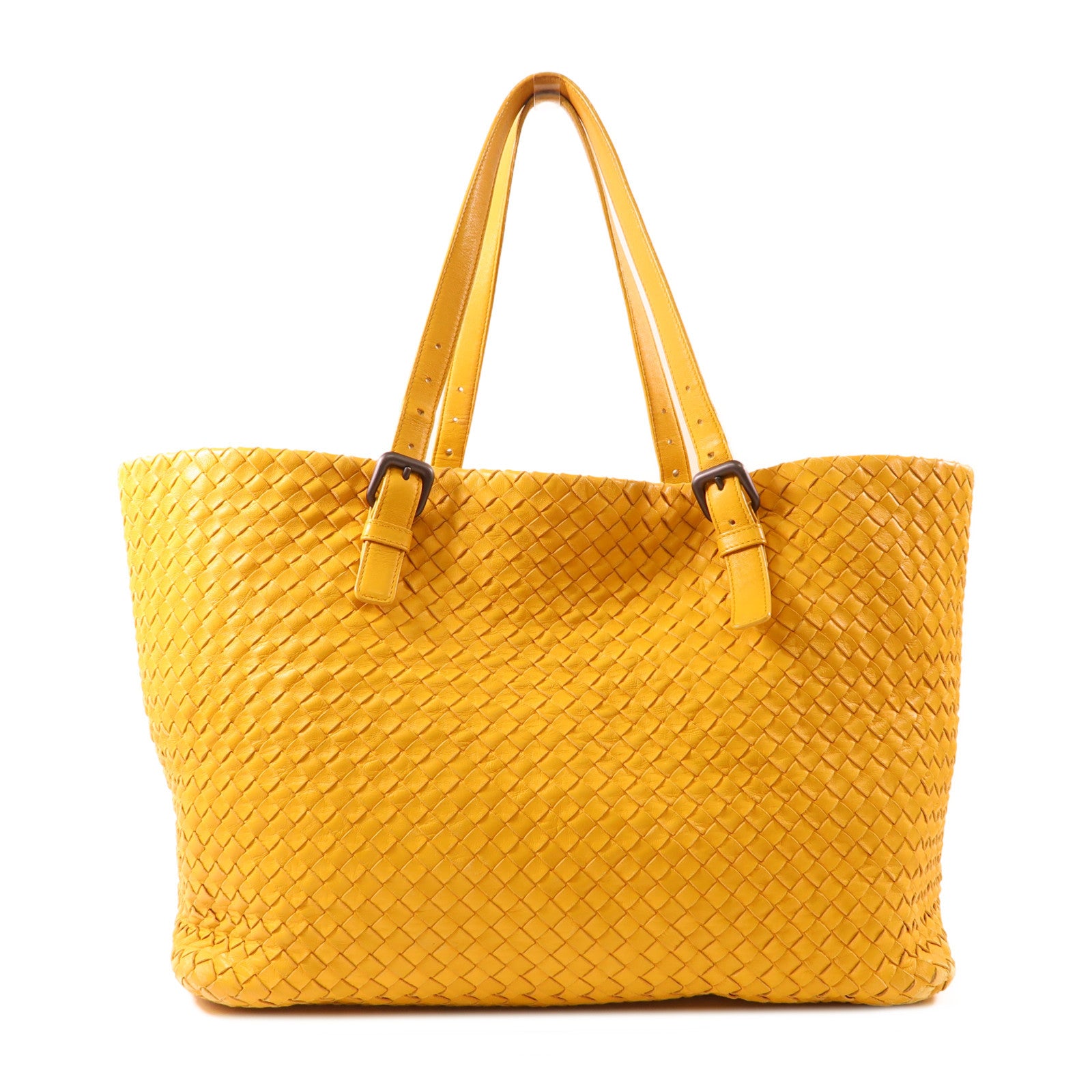 BOTTEGA VENETA BV Tote Bag Lambskin Leather Yellow