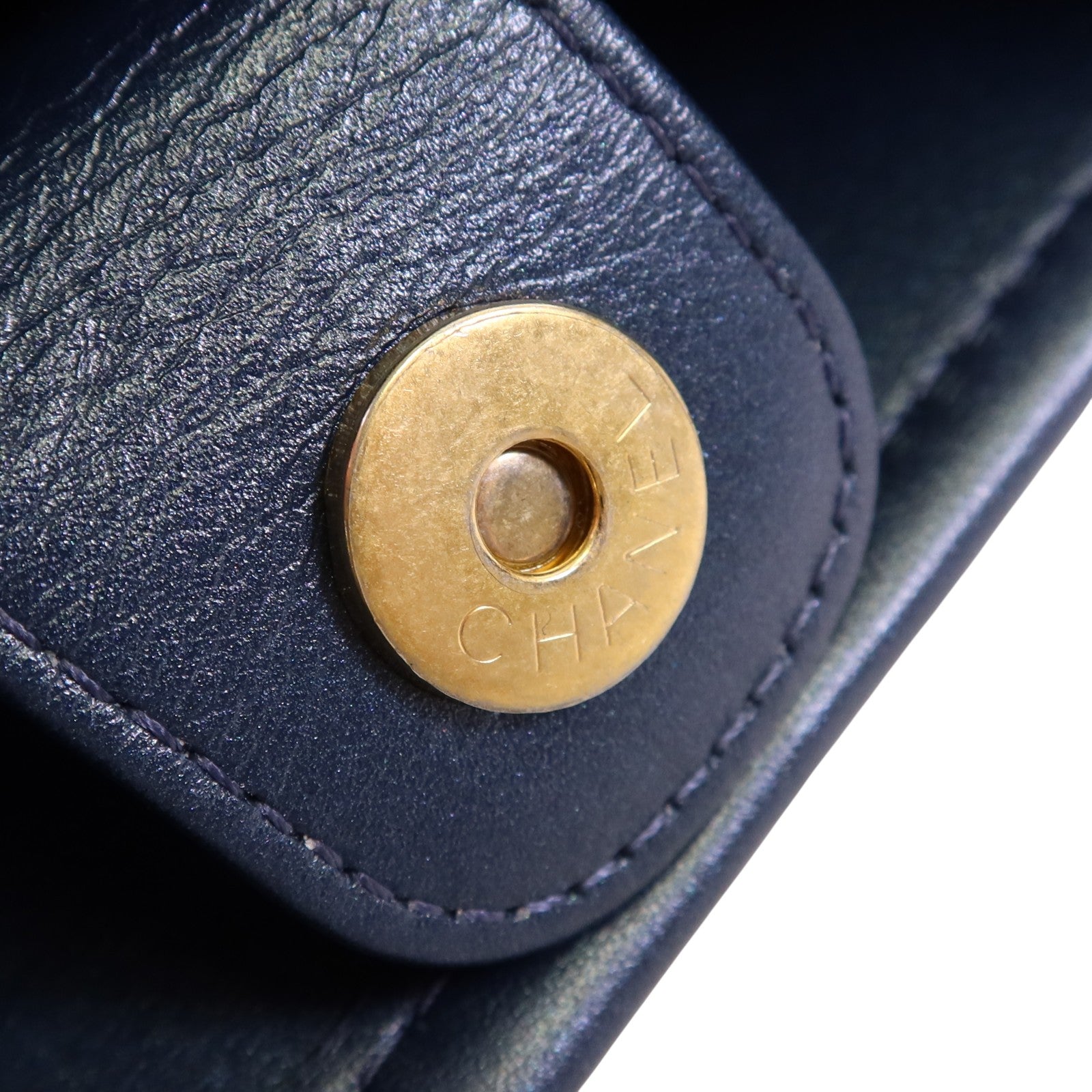 CHANEL 牛仔布Hobo Bag金扣鏈帶手挽肩背兩用袋