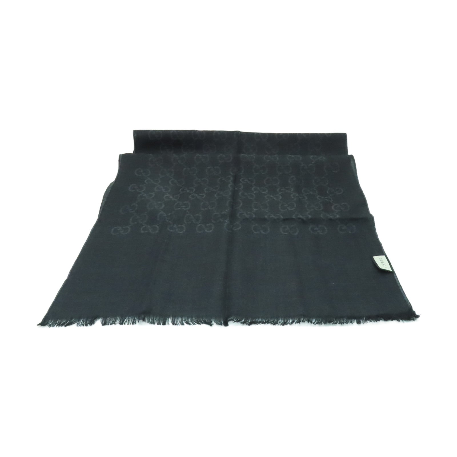 GUCCI 【激減優惠】羊毛/絲質Scarf圍巾深灰色