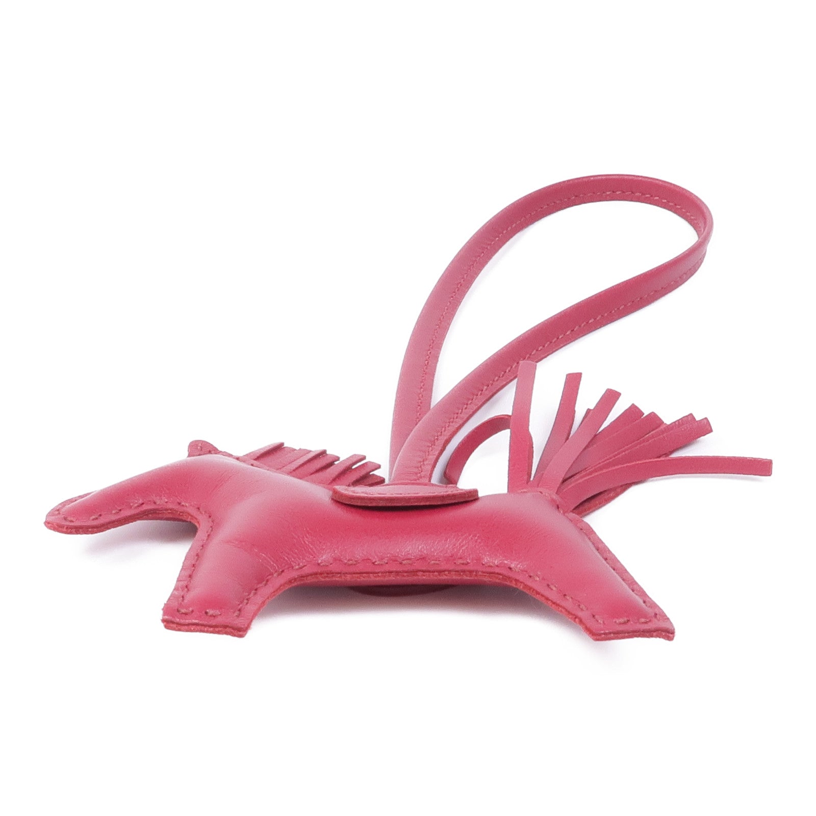 HERMES Milo皮革Rodeo PM掛飾Wine Red