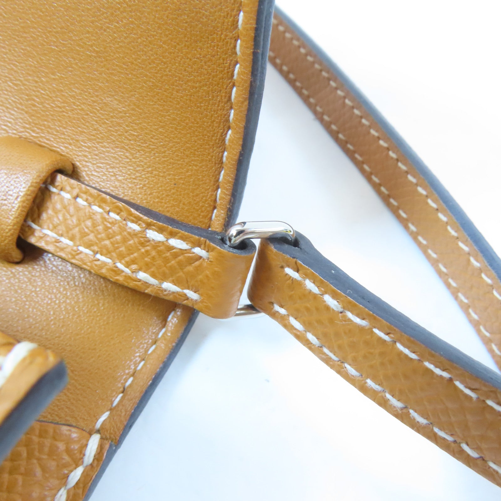 HERMES Epsom皮革Constance To Go銀扣肩背袋啡色